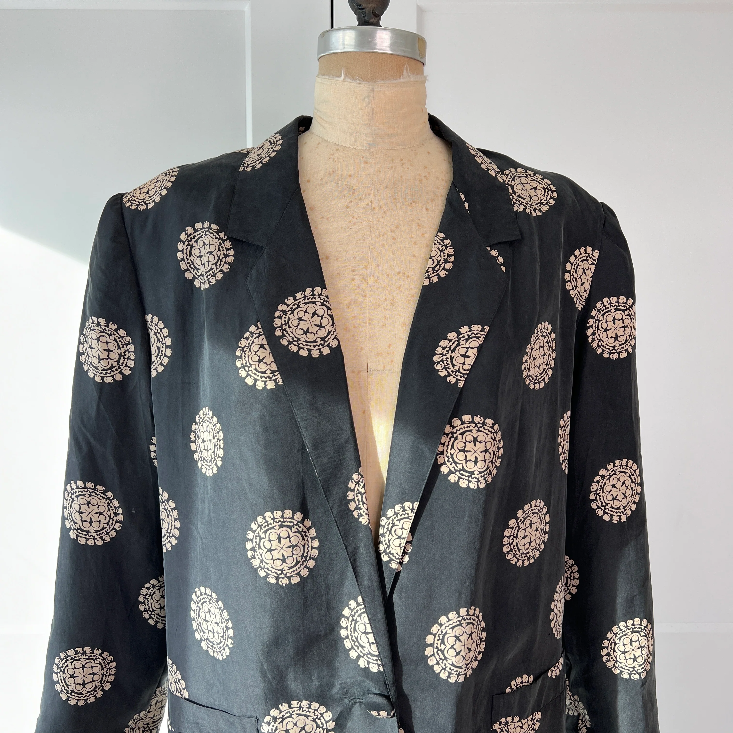 80s Chic Silk Blazer By Carol Horn - Image 6