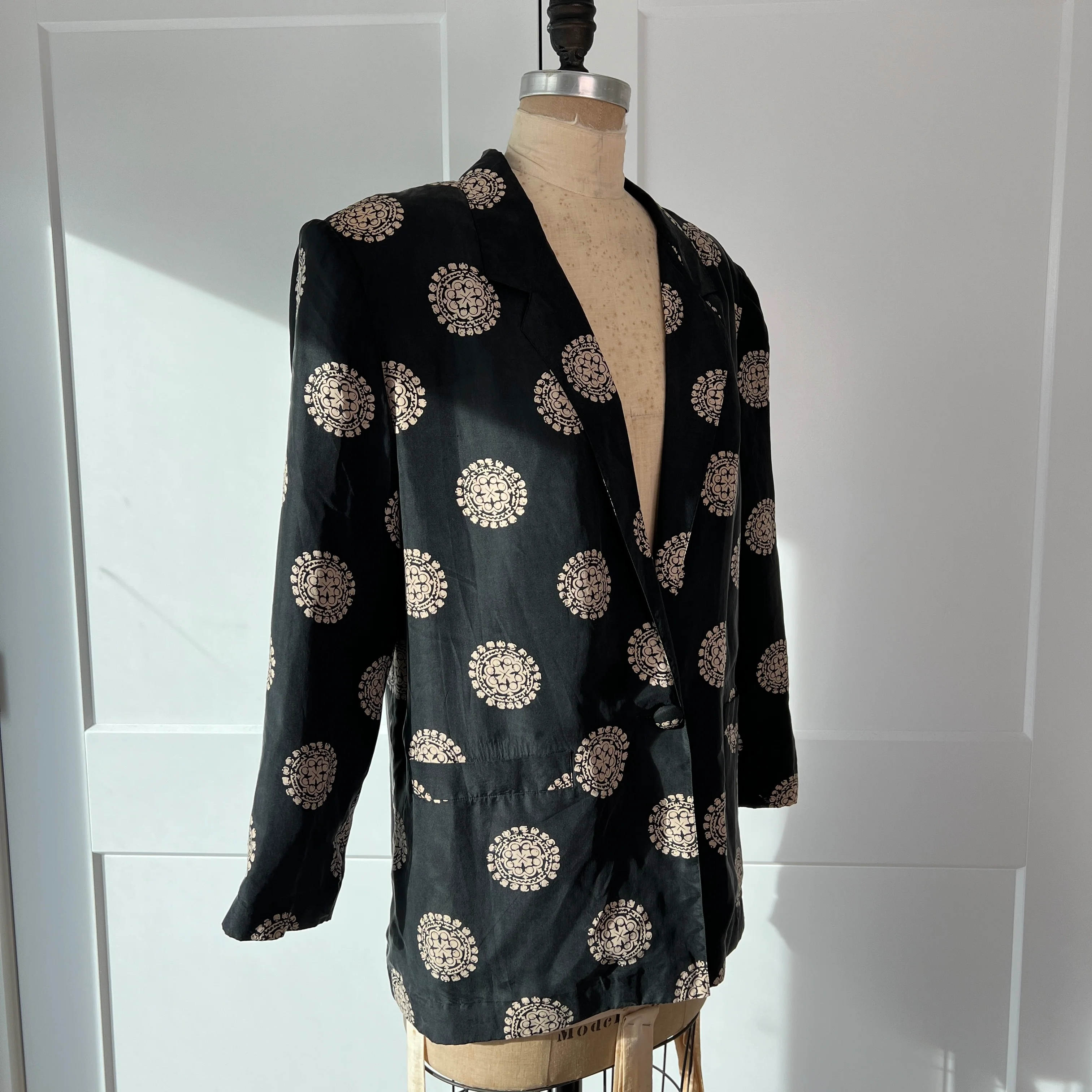 80s Chic Silk Blazer By Carol Horn - Image 7