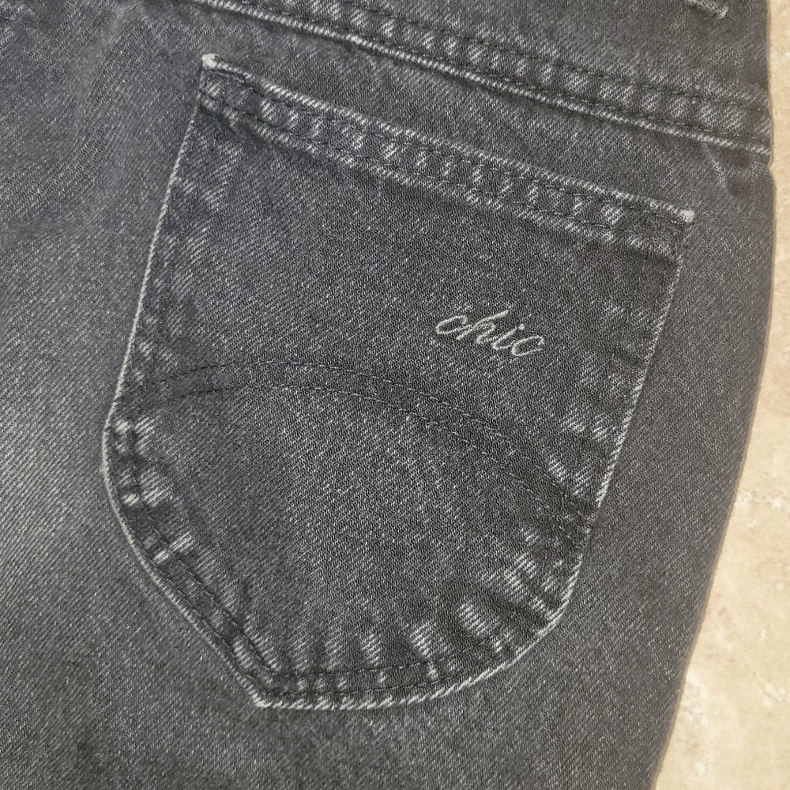 80s Chic Vintage Faded Black High Waist Mom Jeans by Chic - Image 7