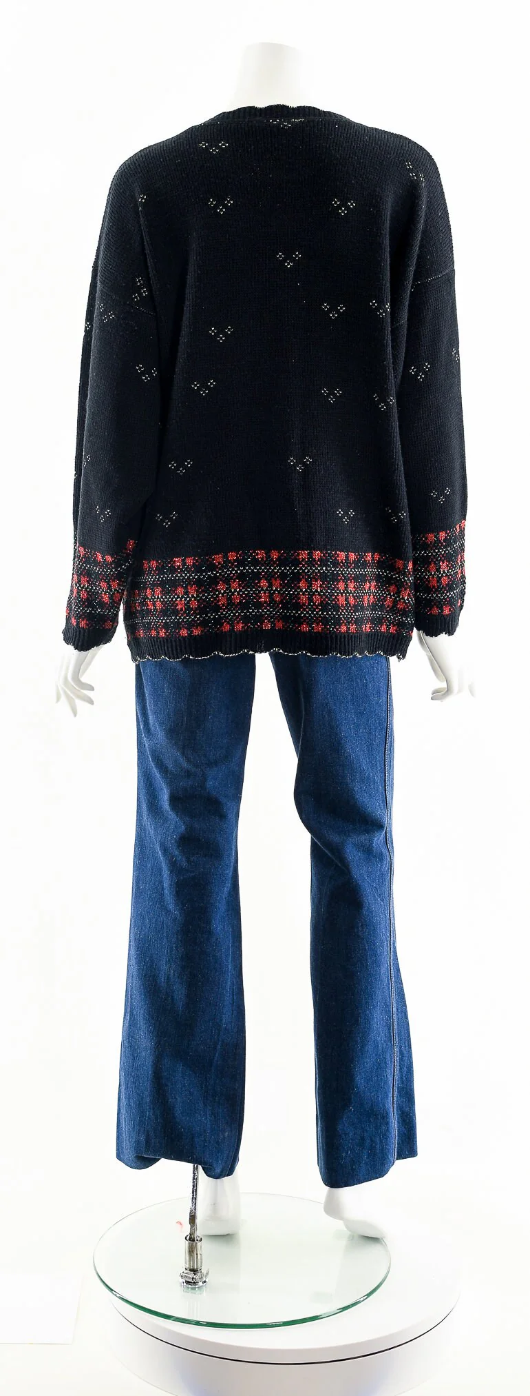 80s Christmas Candle Lurex Sweater by Holiday time - Image 2