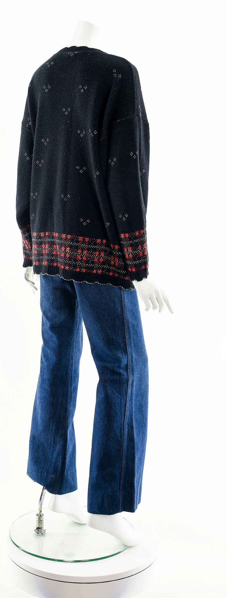 80s Christmas Candle Lurex Sweater by Holiday time - Image 7