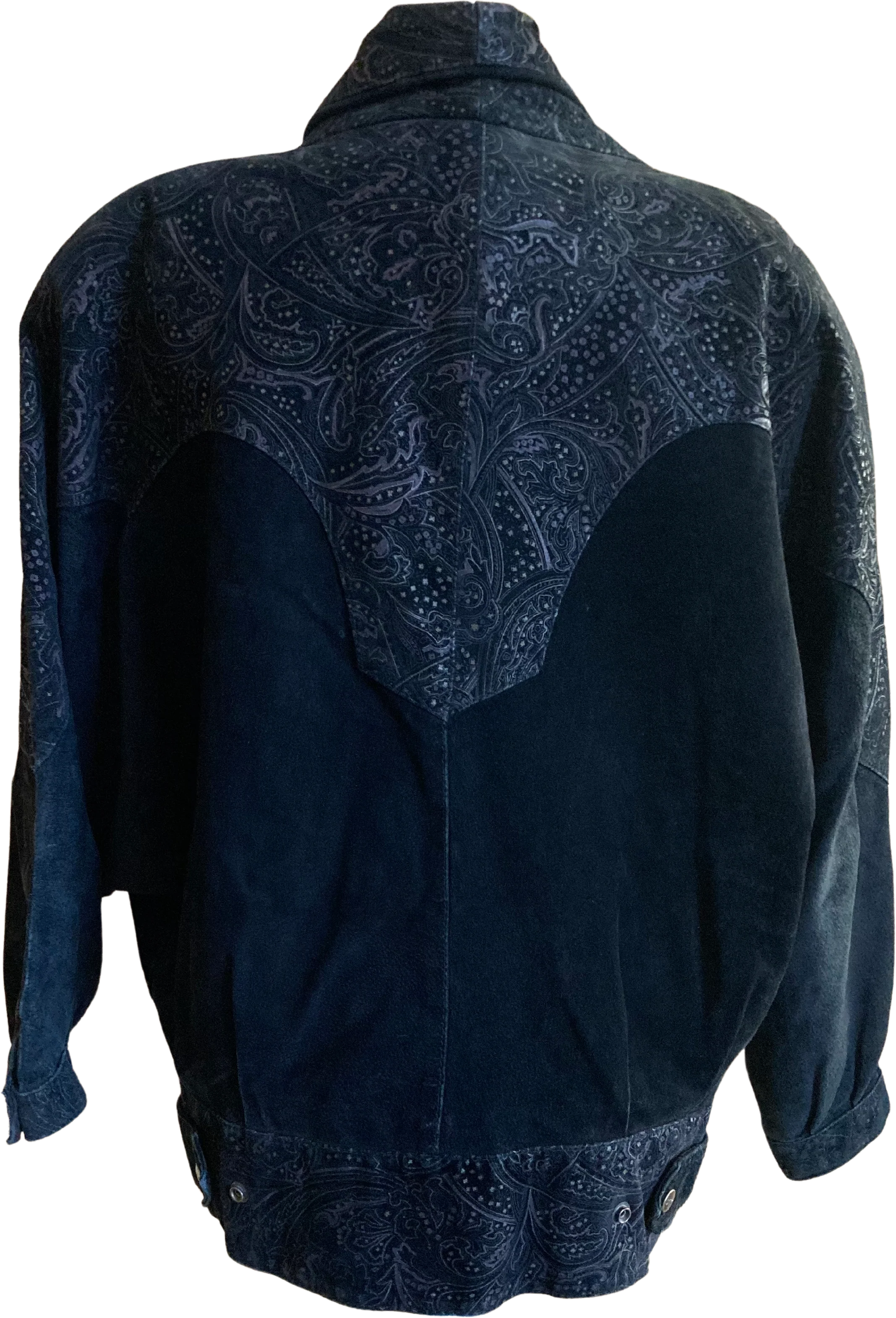 80s Classic 80s Patterned Suede Jacket By Paris Sport Club - Image 2