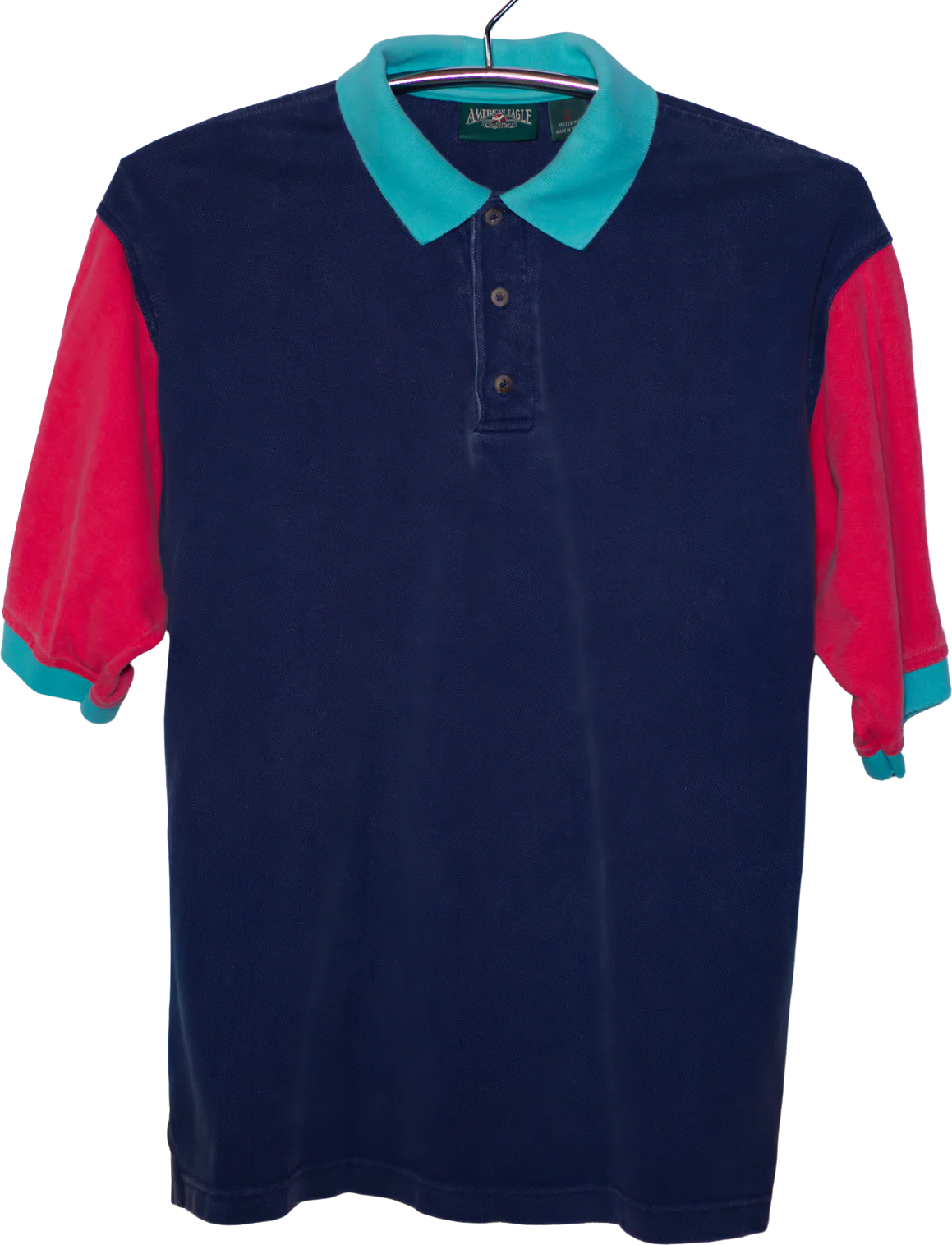80s Colorblock Polo Shirt By American Eagle Outfitters