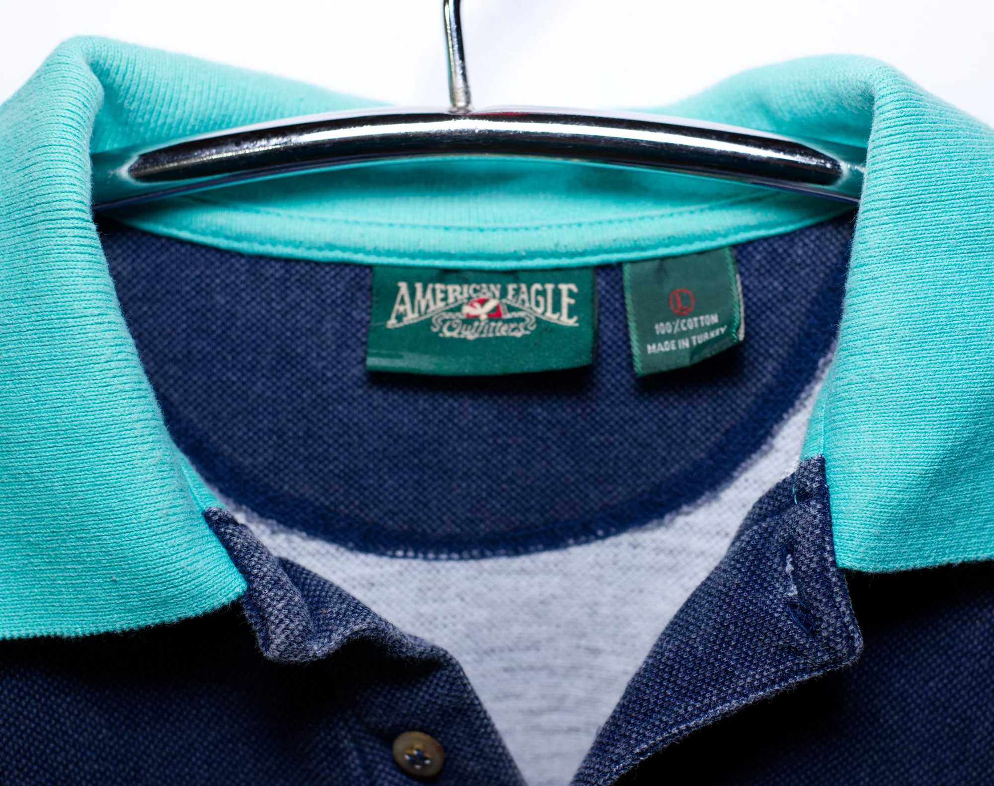 80s Colorblock Polo Shirt By American Eagle Outfitters - Image 4