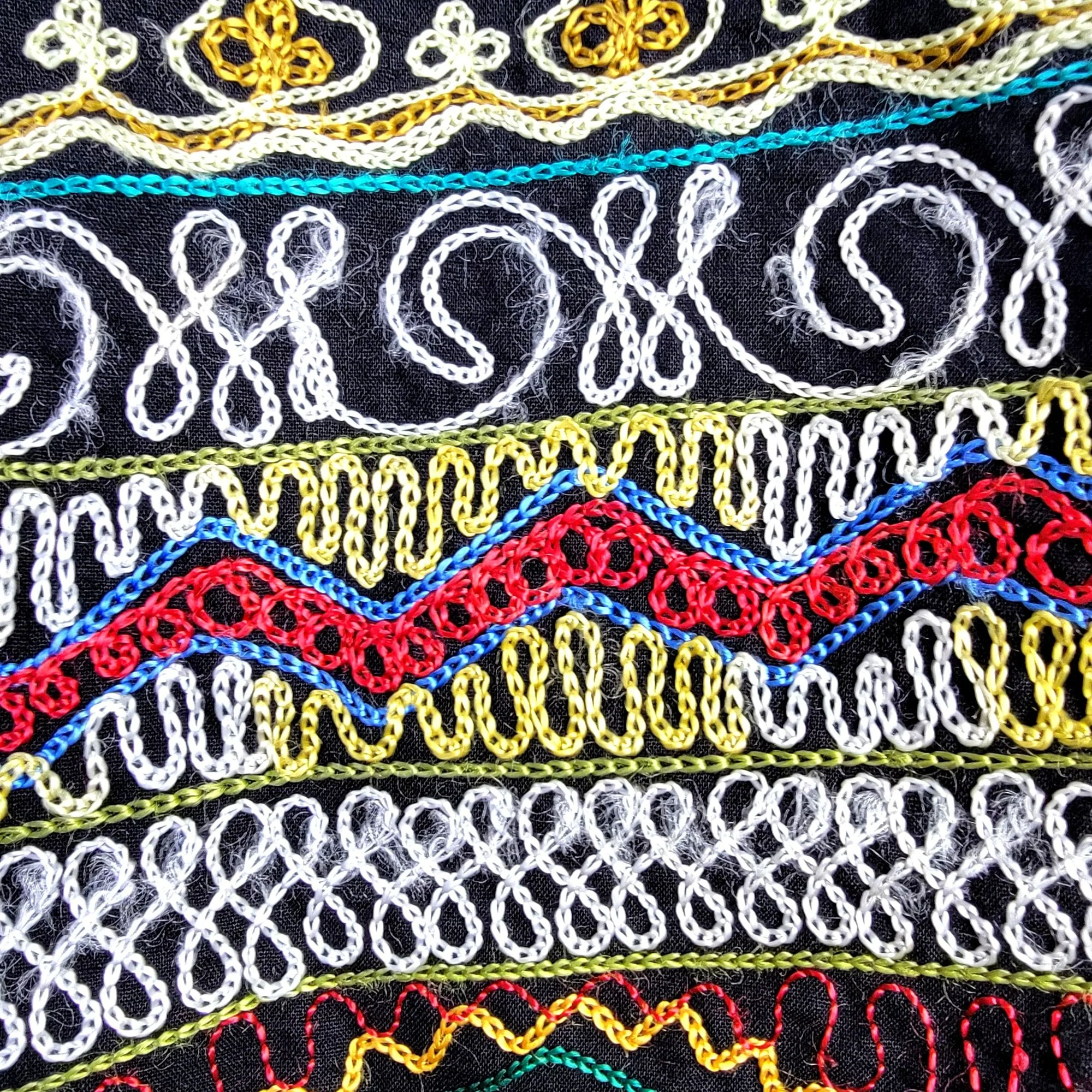 80s Colorful Embroidered Vest Jacket Top Women Large L By Sunbelt - Image 9