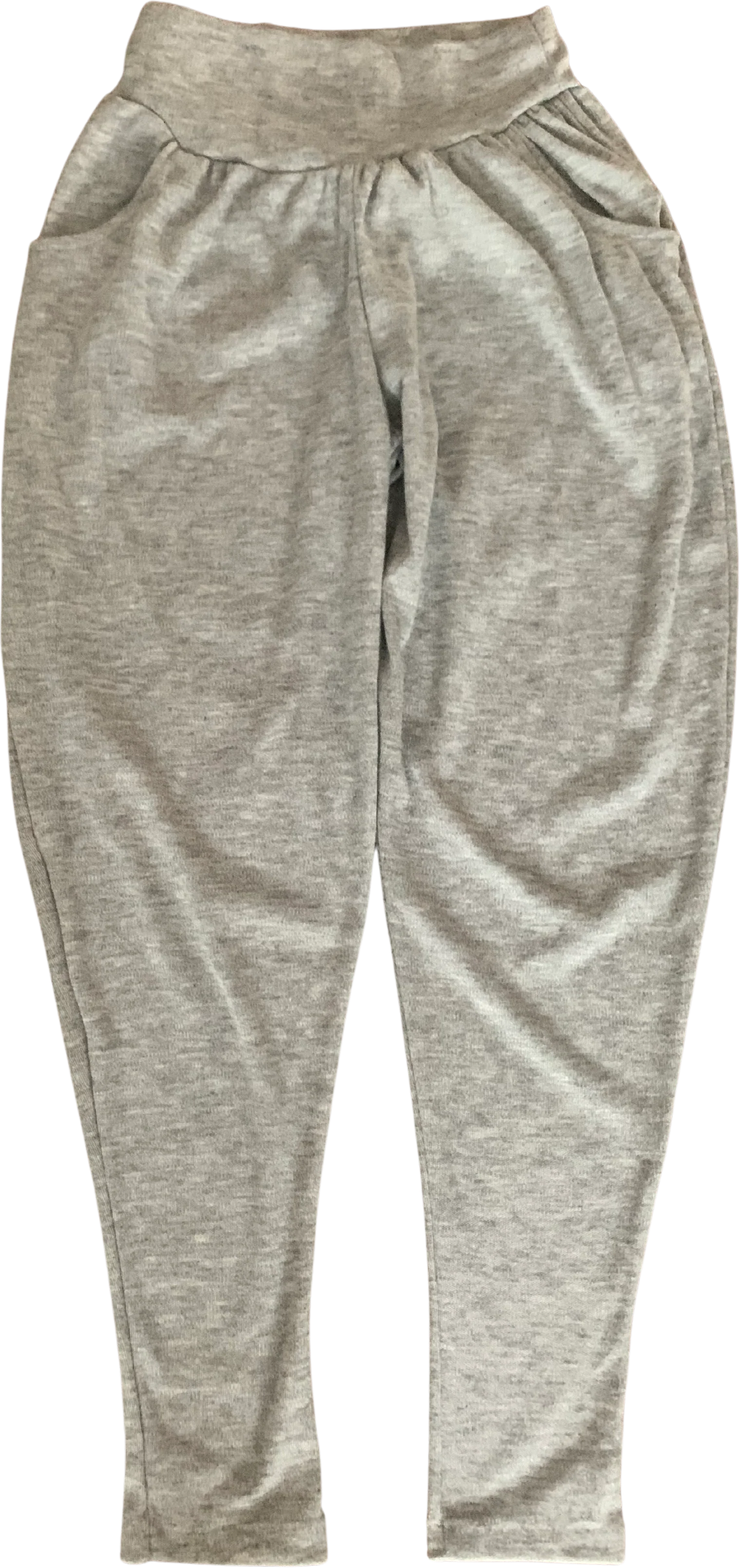 80s Comfy Gray Pants Full Hips Pockets Casual Elastic By Benie O