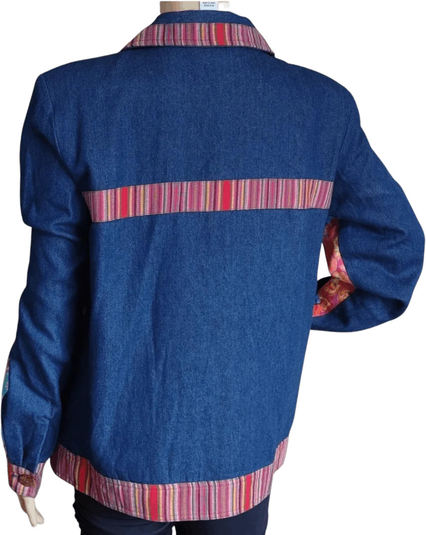 80's Coordinating Patch Denim Top by K.t.mckenzie - Image 2