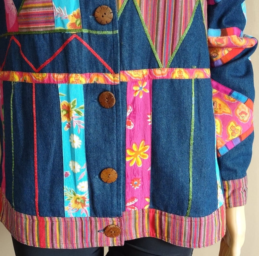 80's Coordinating Patch Denim Top by K.t.mckenzie - Image 5
