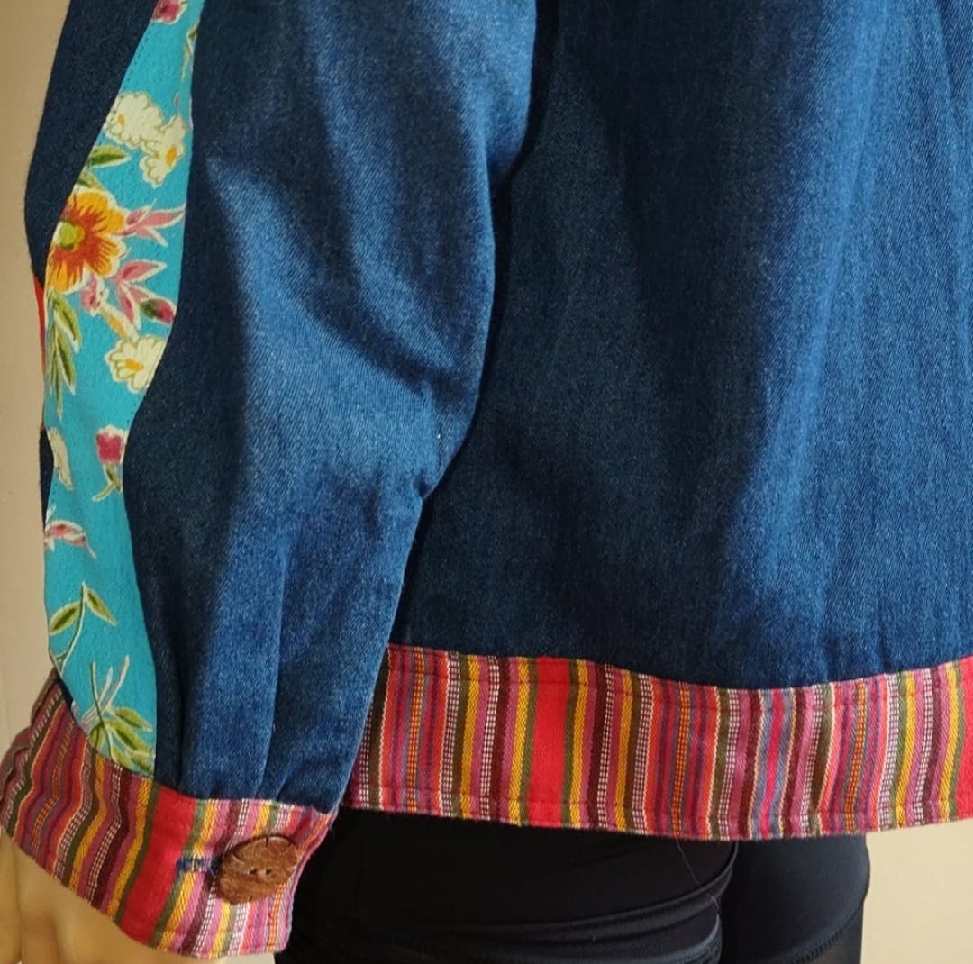 80's Coordinating Patch Denim Top by K.t.mckenzie - Image 6