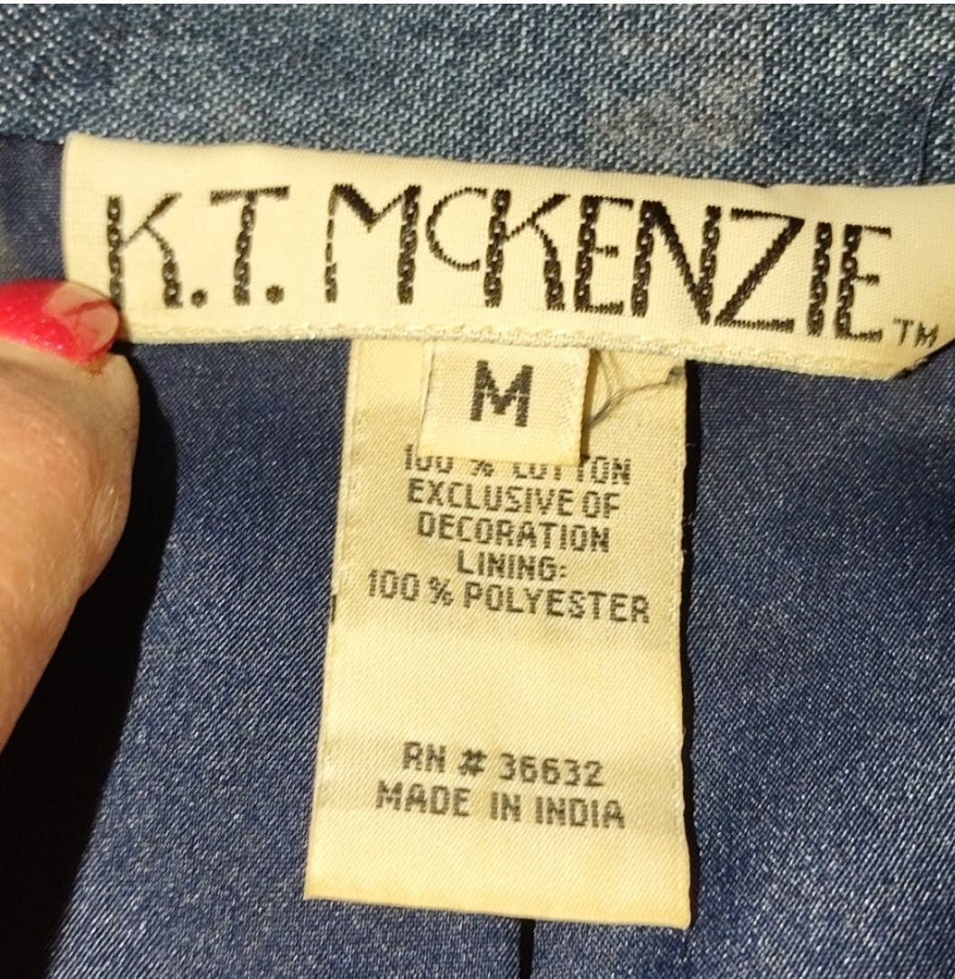 80's Coordinating Patch Denim Top by K.t.mckenzie - Image 7