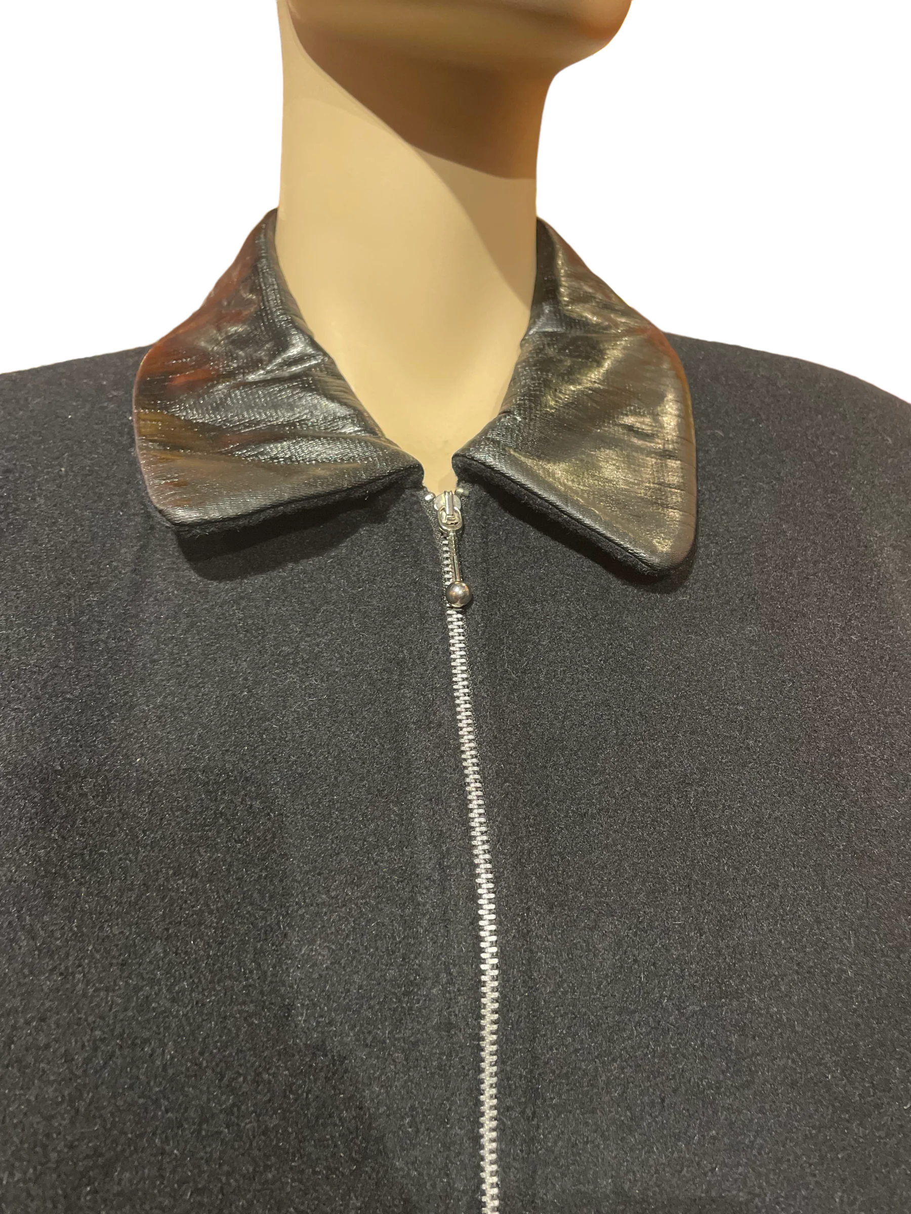 80s Couture Zip Up Jacket With Belt By Moschino - Image 3