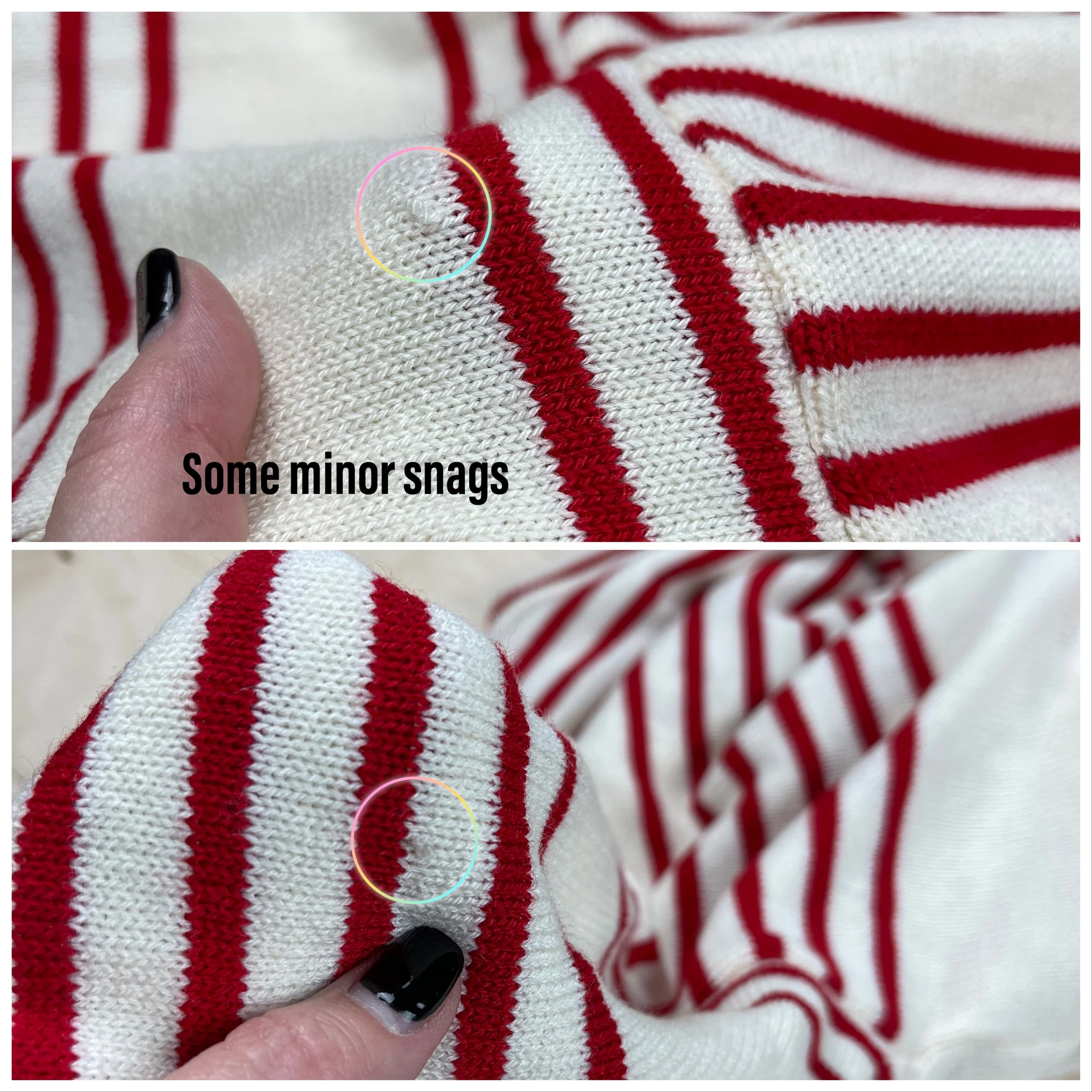 80s Cream And Red Stripe Cardigan By Andrew St. John - Image 7