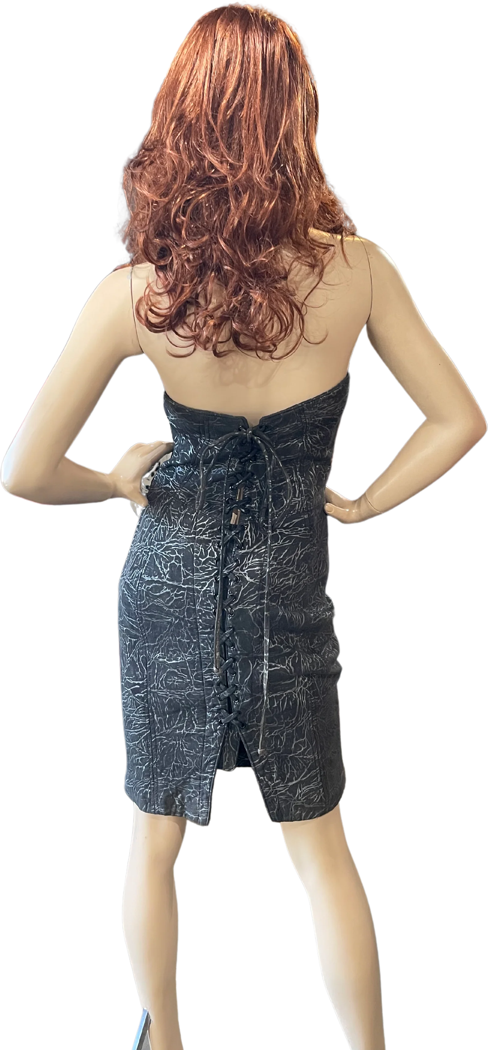 80s Custom 1984-1987 Strapless Back Laced Black Silver By Michael Hoban North Beach Leather - Image 2