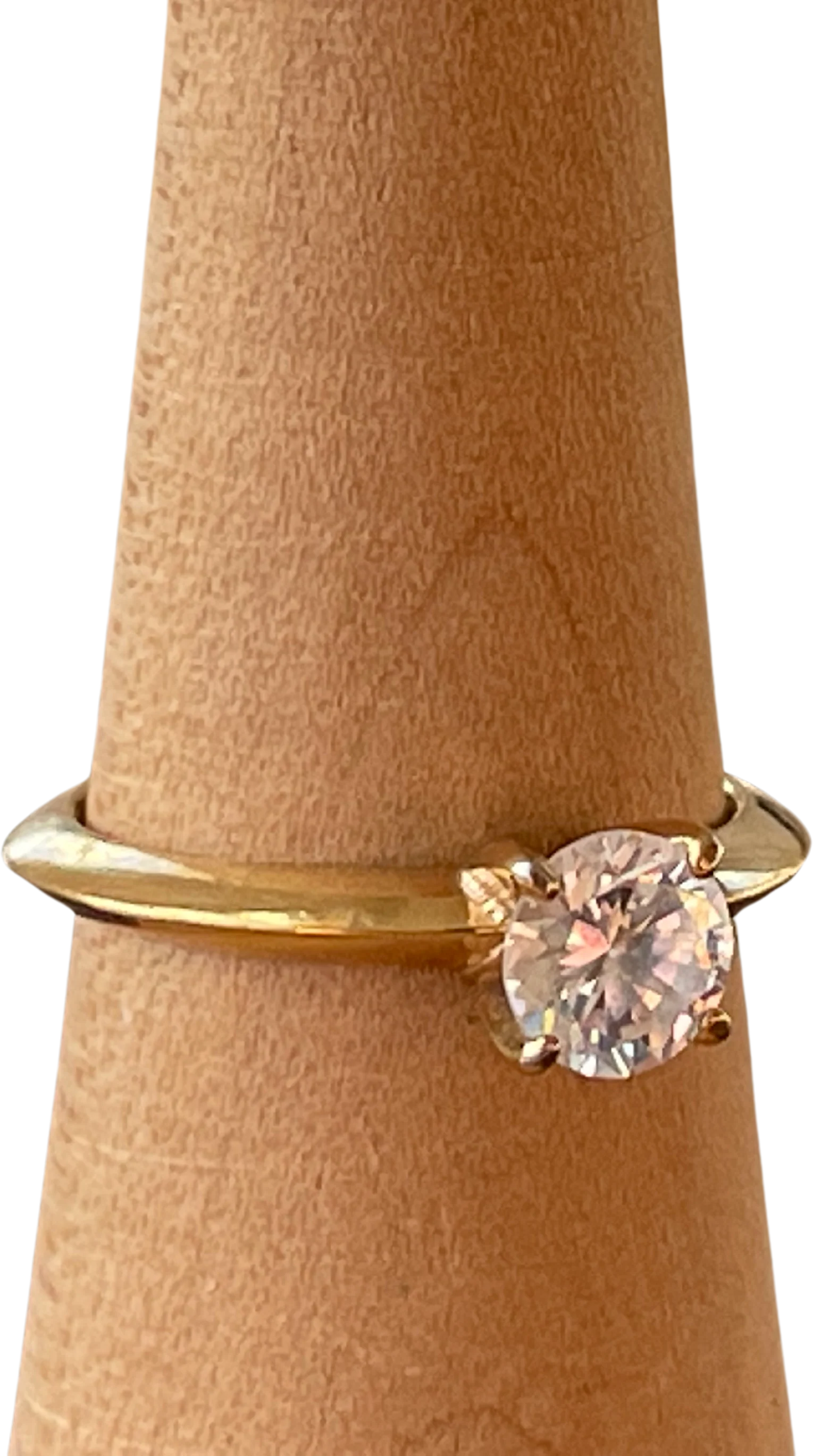 80s Cz Engagement Cocktail Ring - Image 2