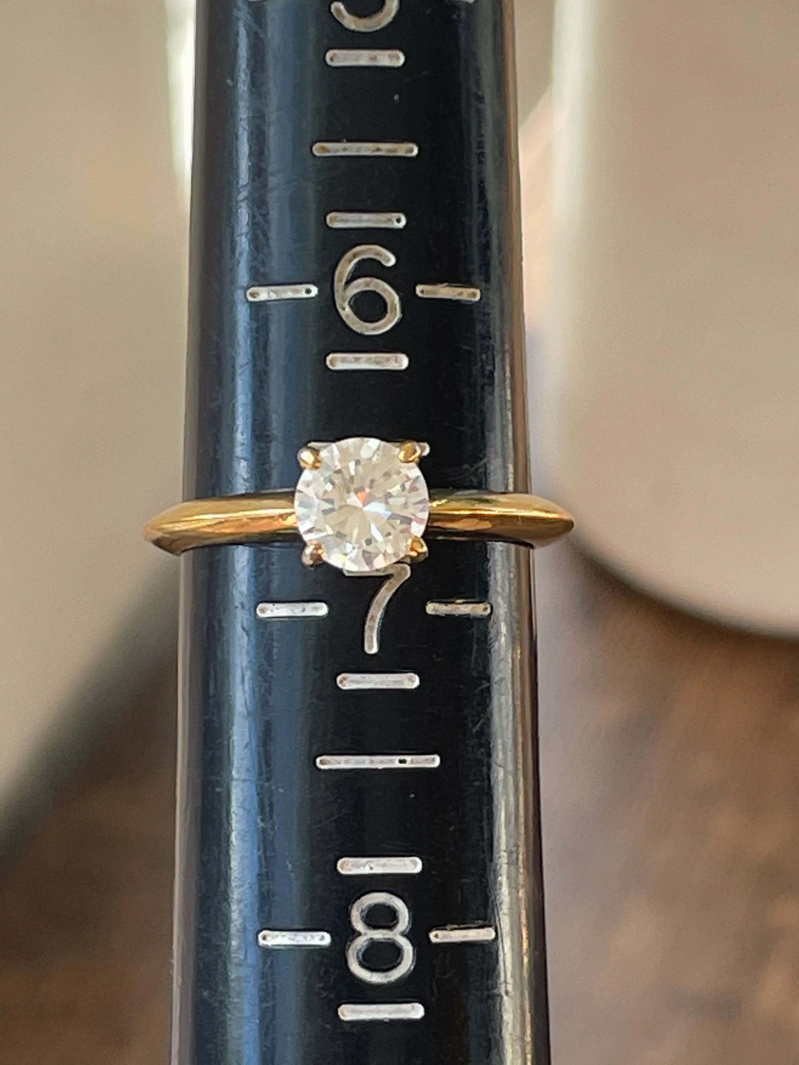 80s Cz Engagement Cocktail Ring - Image 8