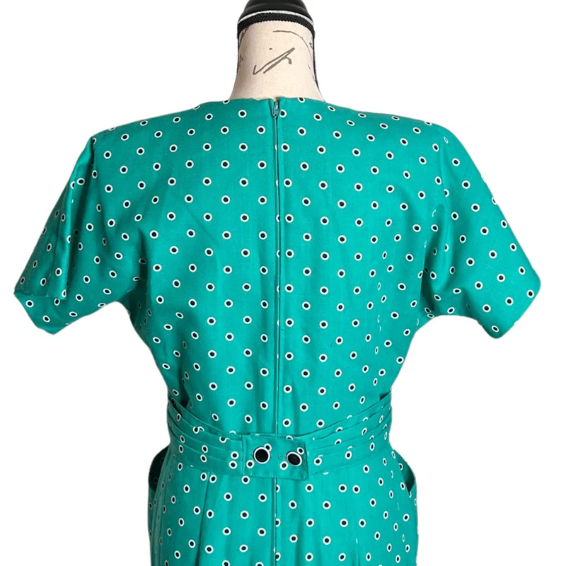 80s  Seafoam Green Double Breasted Dress by Damon Petites - Image 7