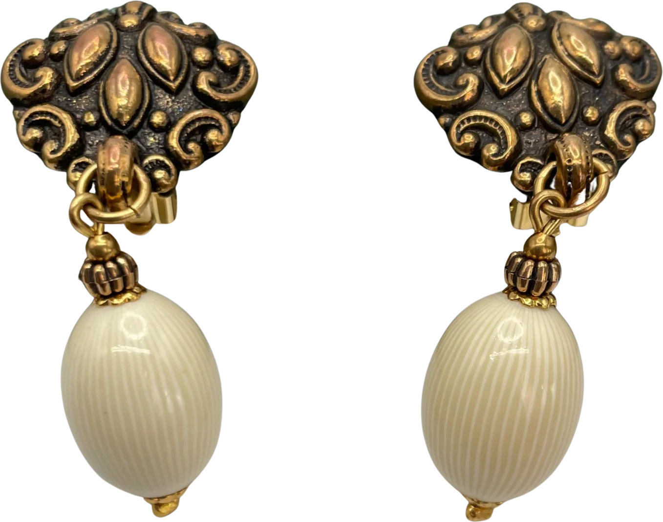 80s Dangle Drop Large Statement Clip On Earrings