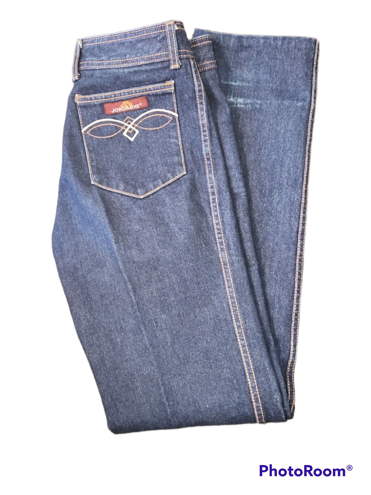 80s Dark Wash High Waist Straight Leg Jeans By Jordache - Image 3