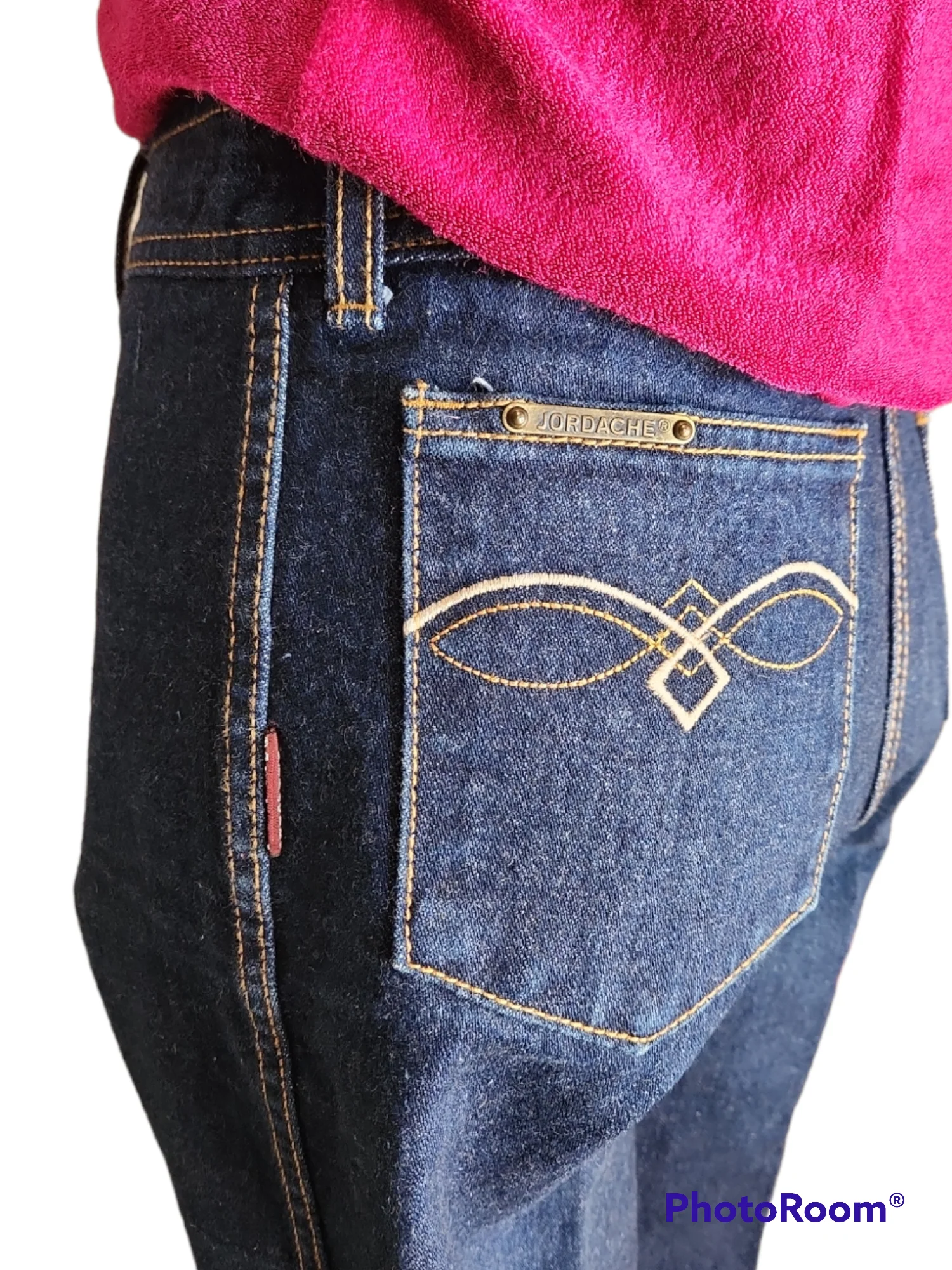 80s Dark Wash High Waist Straight Leg Jeans By Jordache - Image 4
