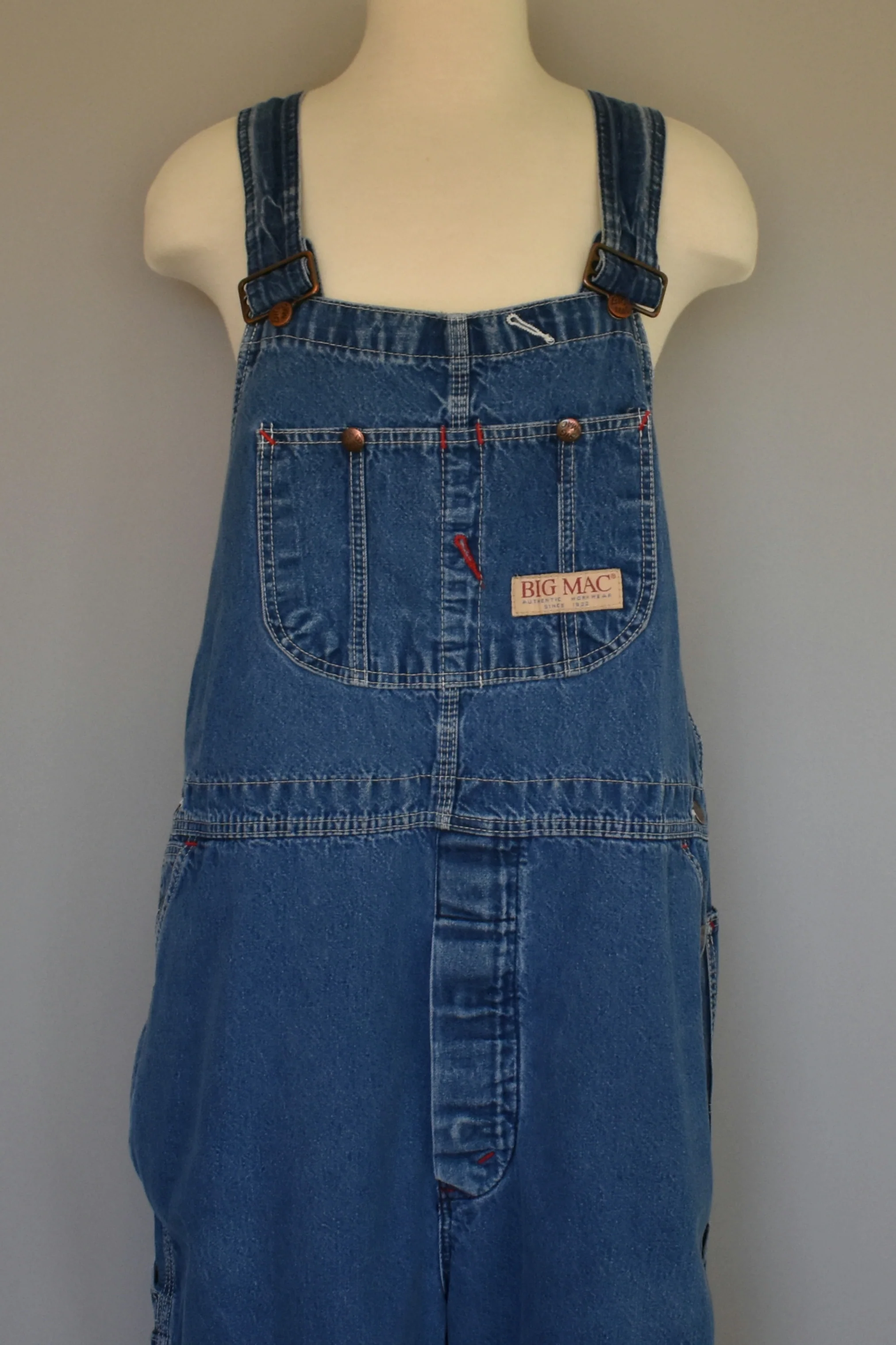80s Denim Bib Front Overalls By Big Mac - Image 3