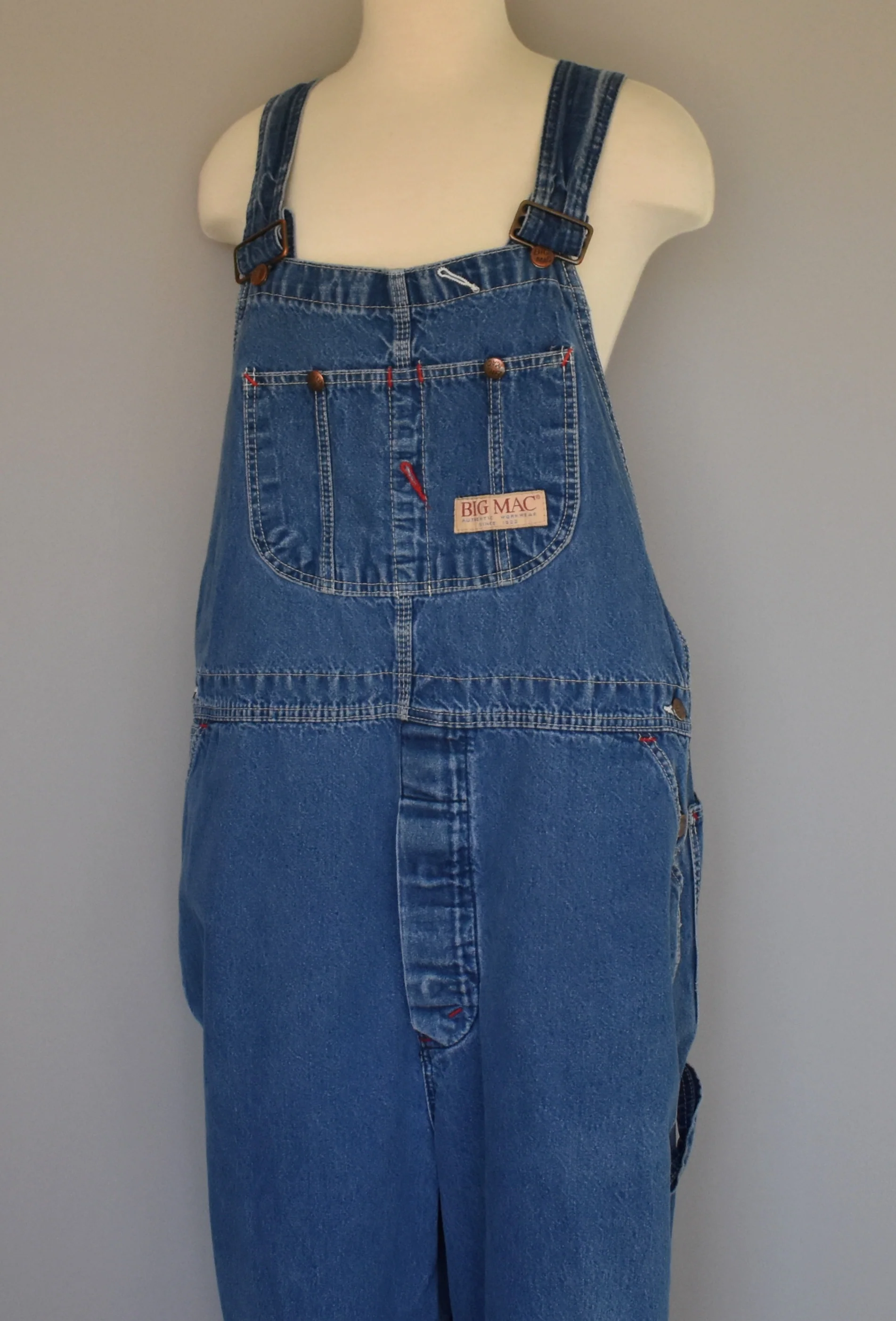 80s Denim Bib Front Overalls By Big Mac - Image 5