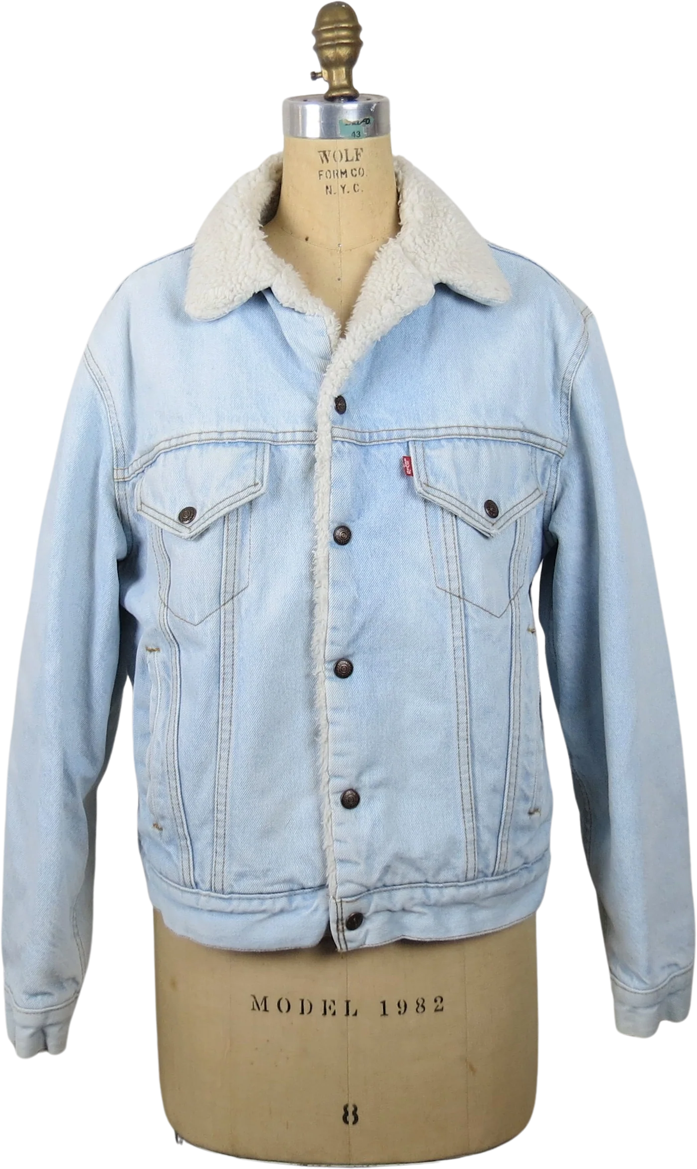 80s Denim Jacket Sherpa Lined Jean Usa Made Unisex By Levi's