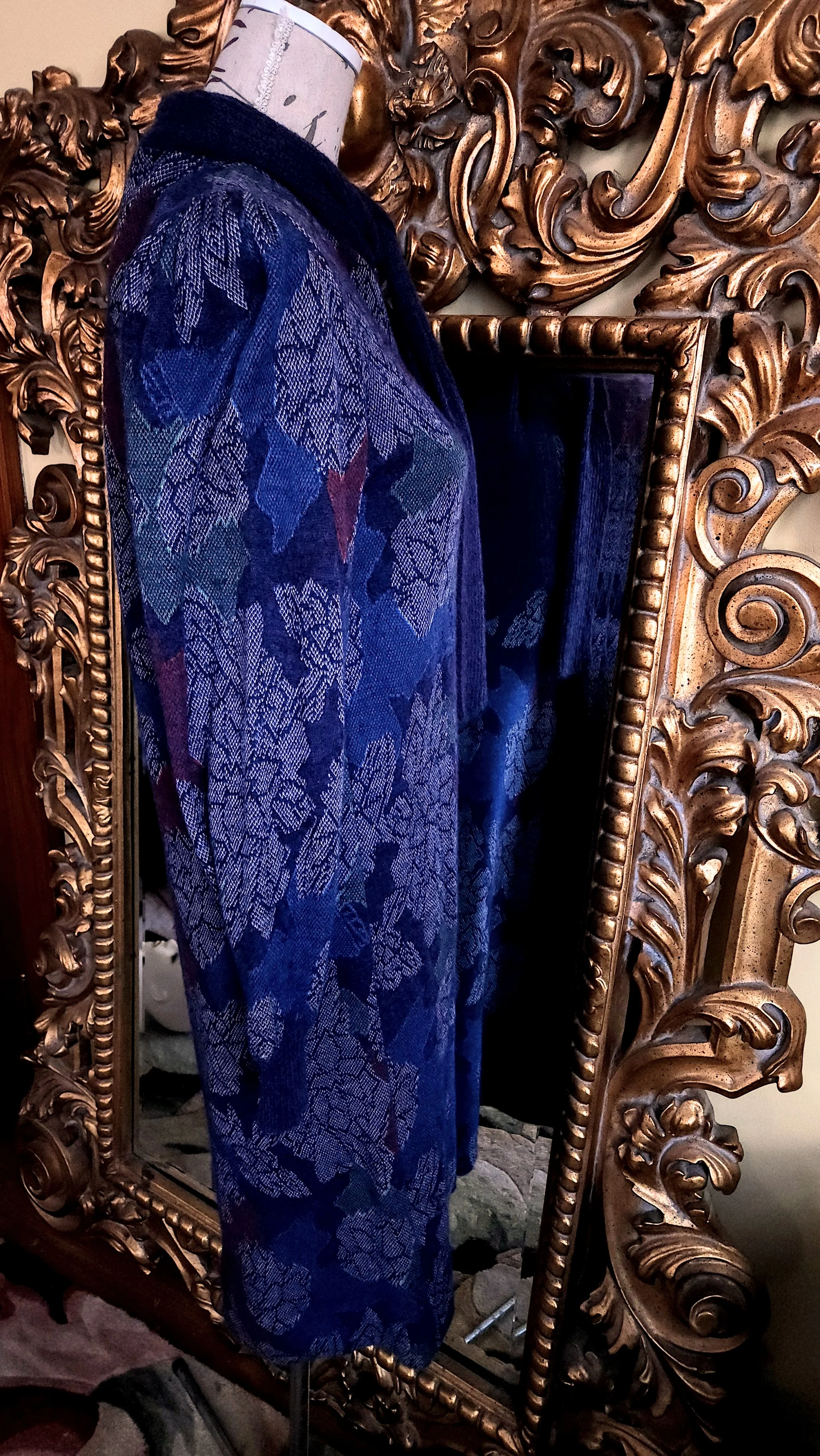 80s Designer Mohair Abstract Sweater Dress With Scarf By Guy Laroche Paris - Image 4