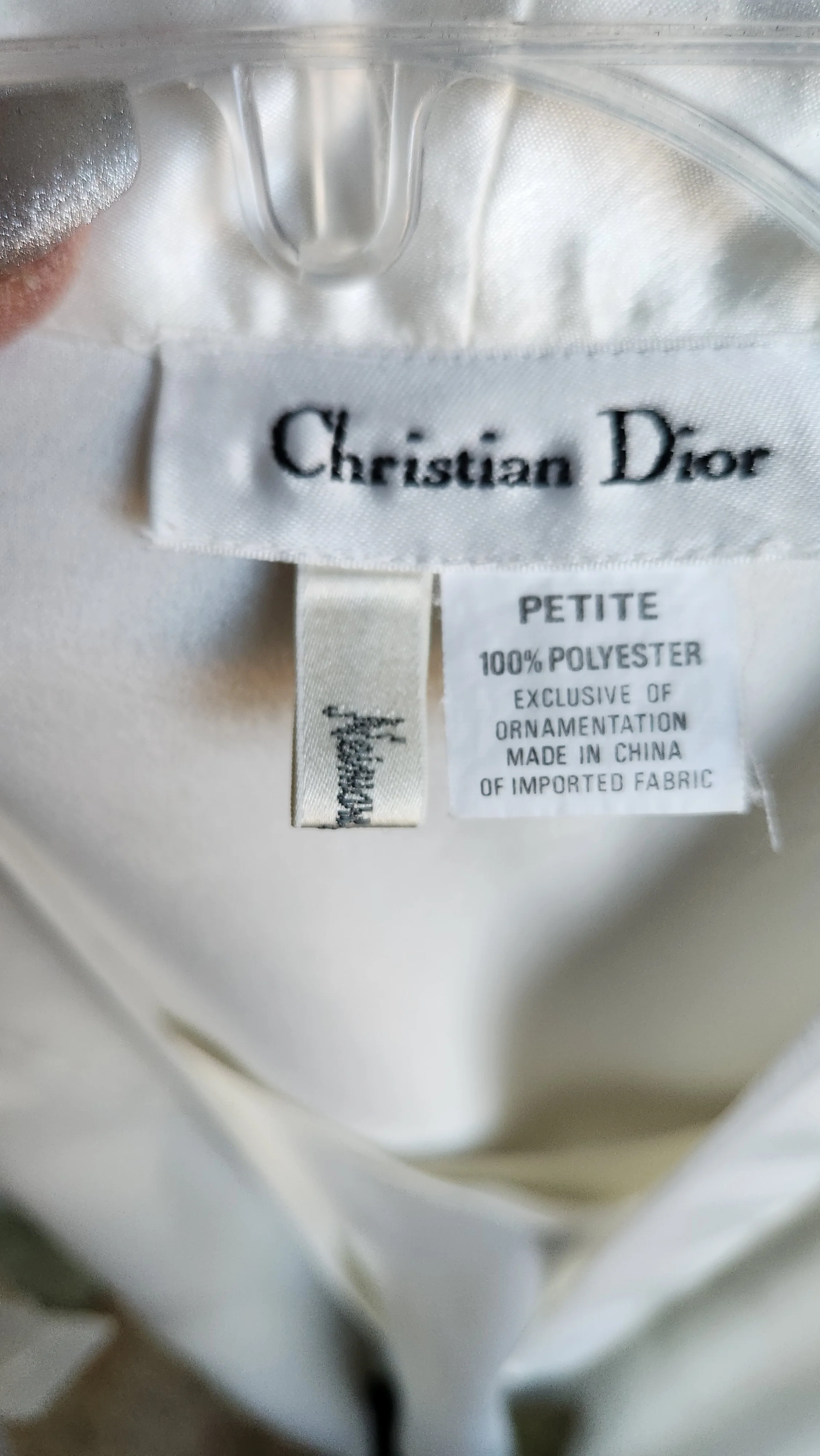 80s Designer White Satin Short Chemise And Robe By Christian Dior - Image 11