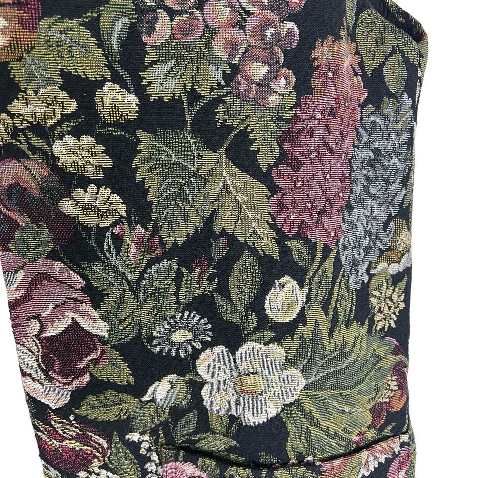 80s Designs Original Florallong Tapestry Vest L Xl By Jac Win - Image 6