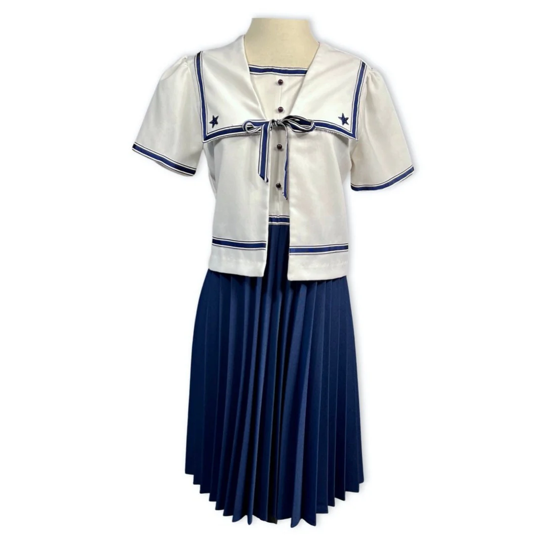80s Does The 40s Sailor Dress 40s Style Sailor Outfit, Vintage 40s Style Navy Inspired Dress with Jacket, Retro 40s Nautical Look - Image 9