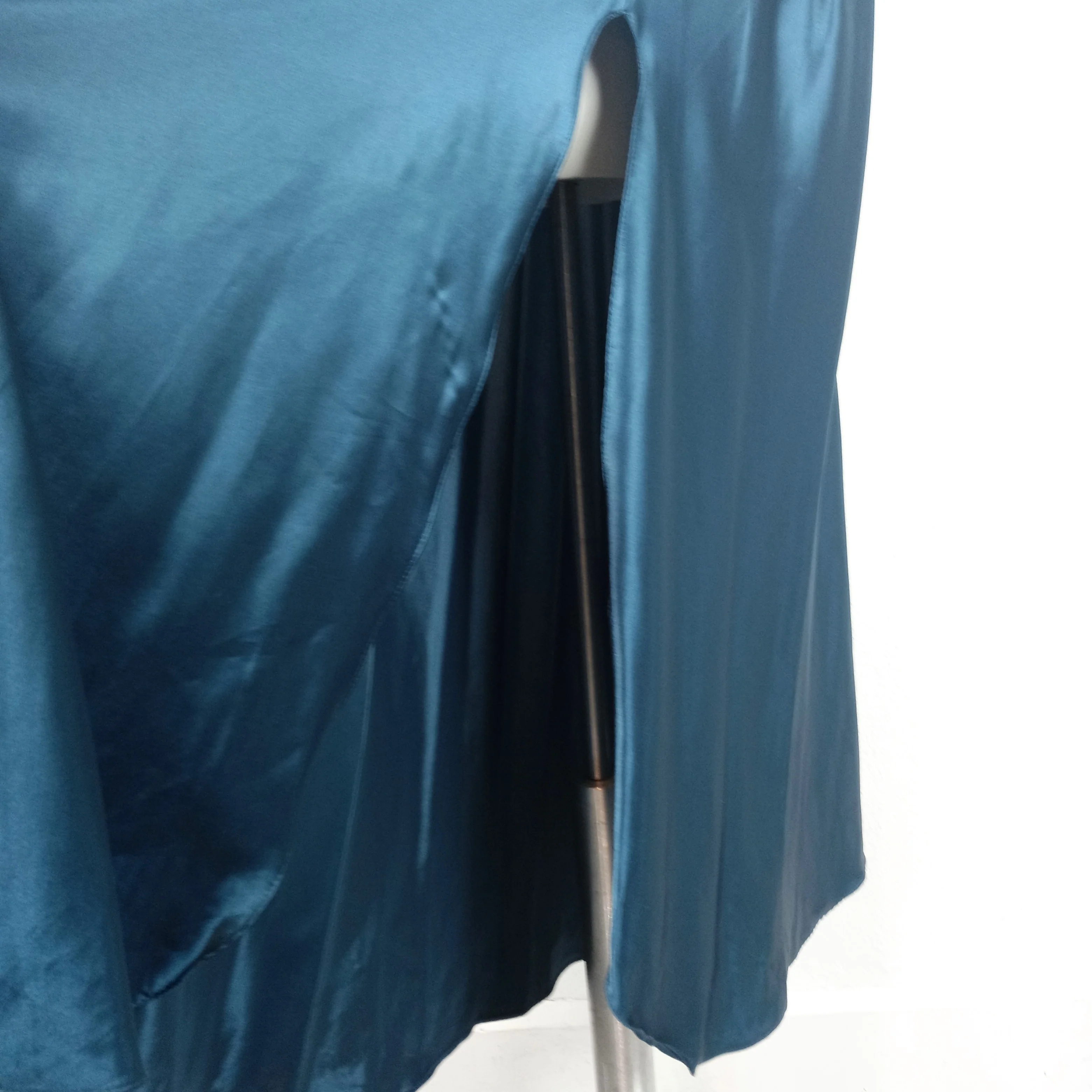 80s Dramatic Teal Green/blue Lace And Satin Nightgown By Petra Fashions - Image 9