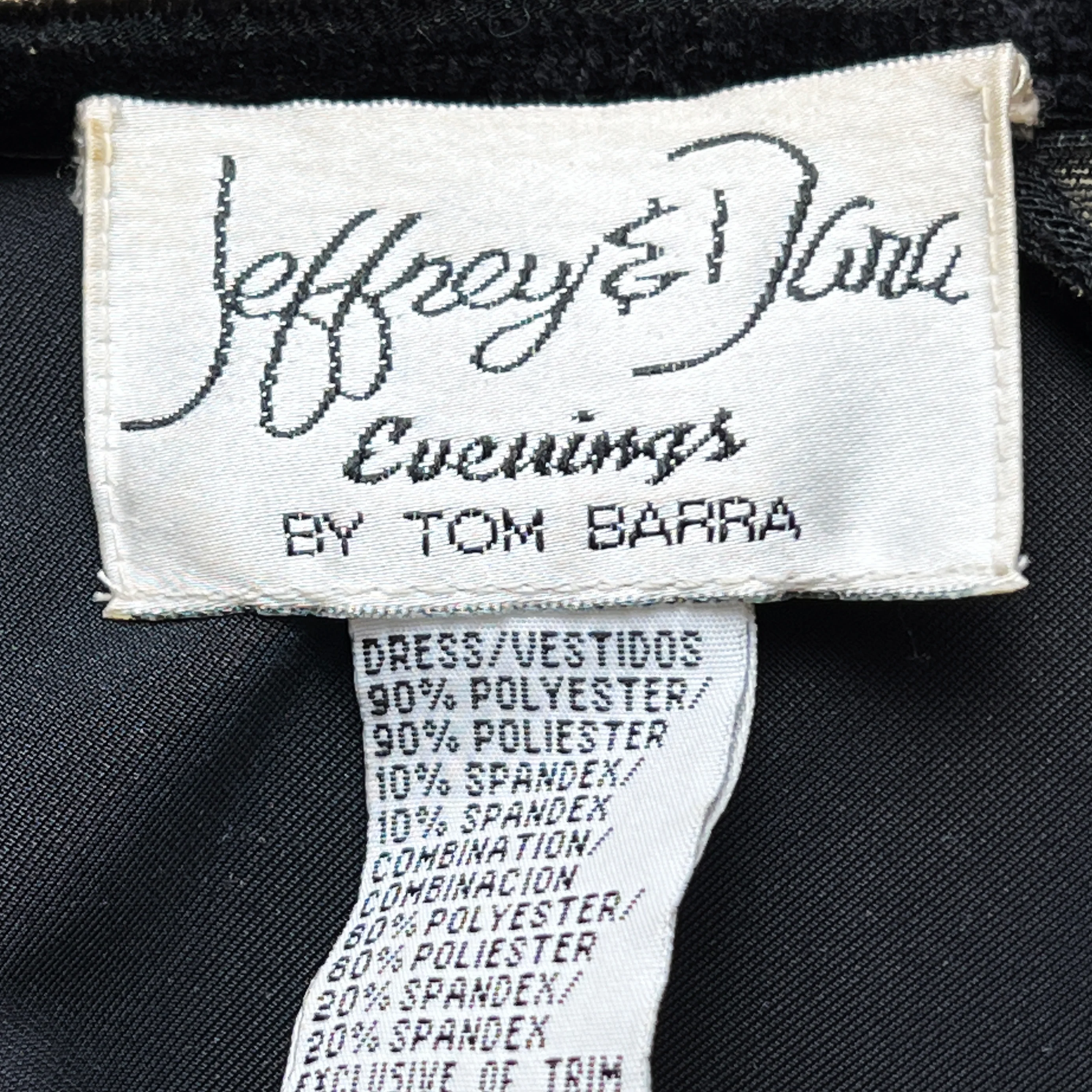 80s Elegant Glam Black Velvet And Mesh Evening Gown By Tom Bara for Jeffrey & Dara Evenings - Image 4