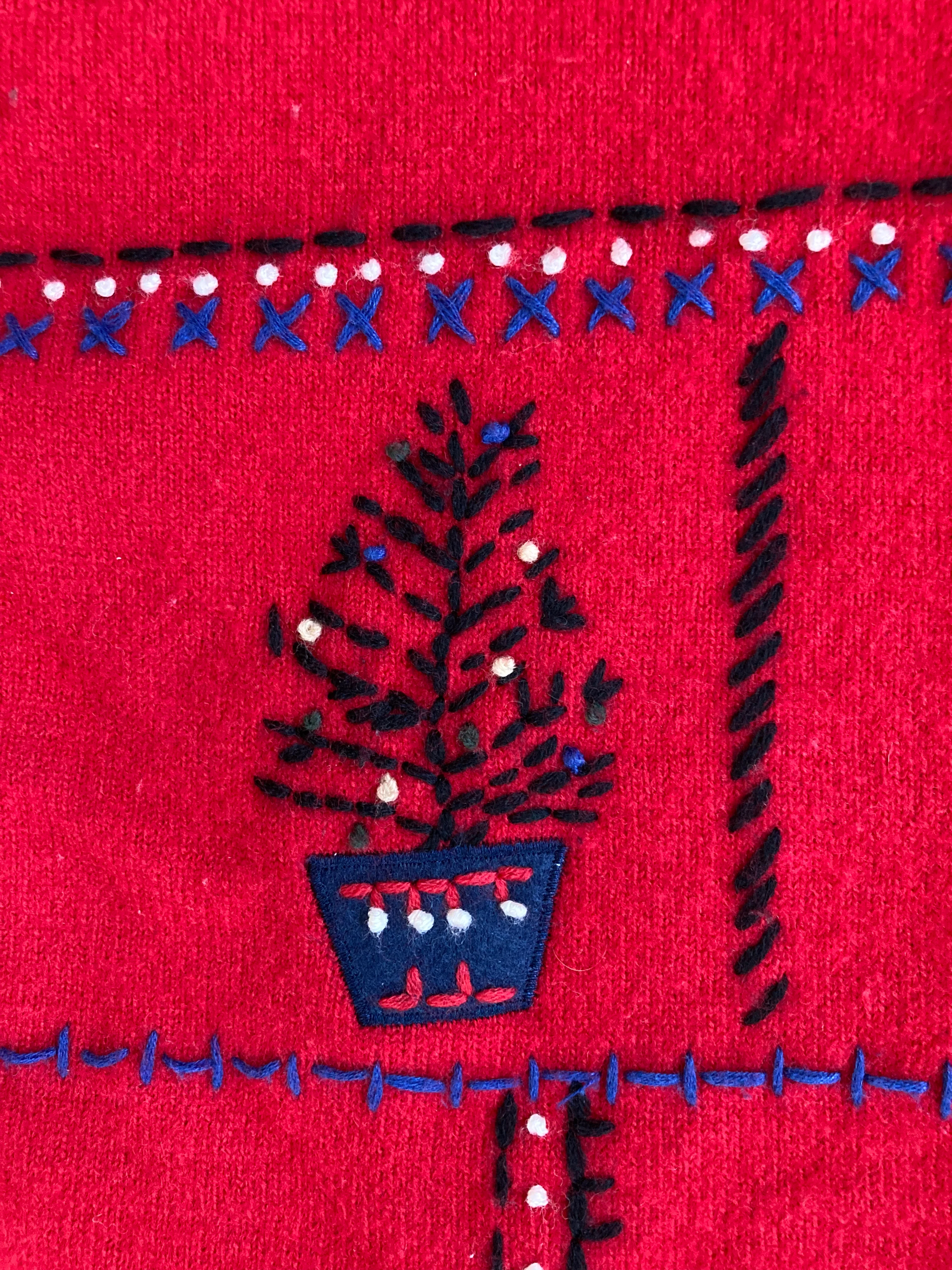 80s Embroidered And Appliqued Sweater Vest By Pendleton - Image 4