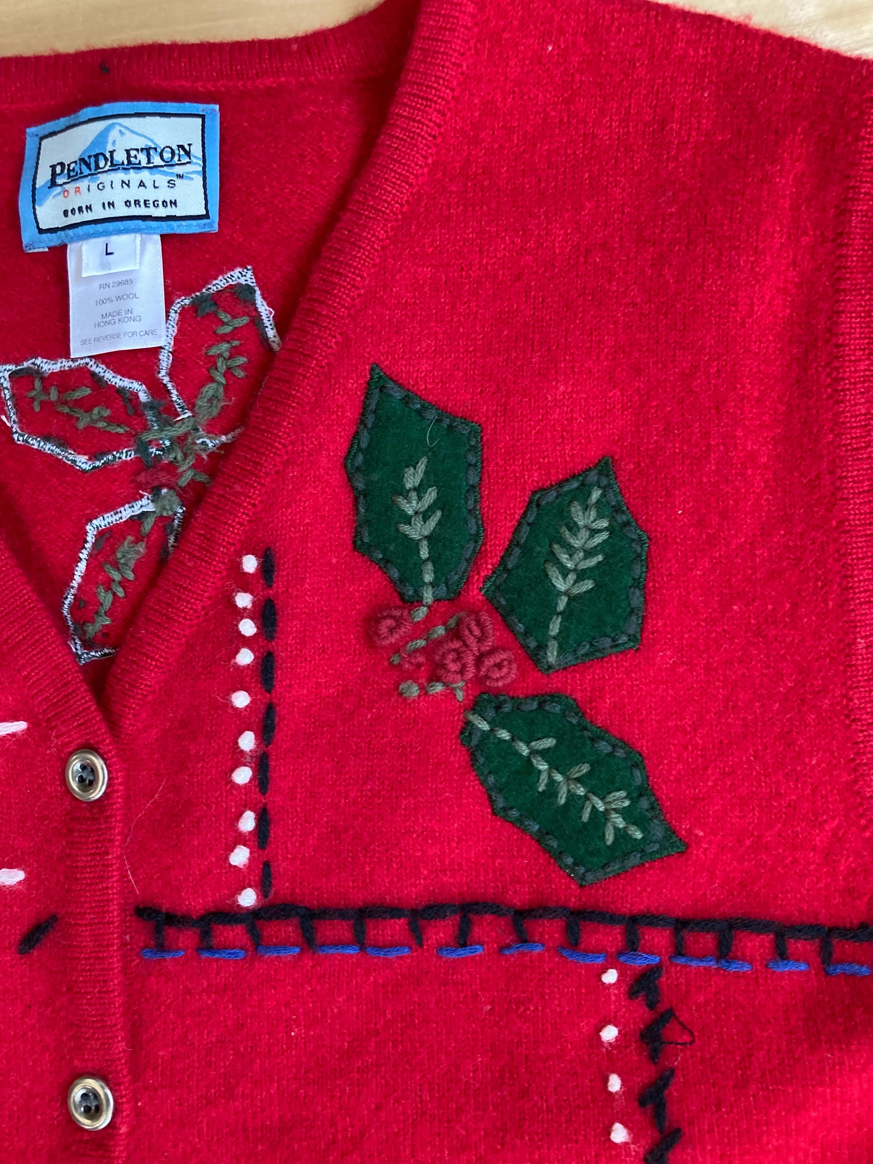 80s Embroidered And Appliqued Sweater Vest By Pendleton - Image 5