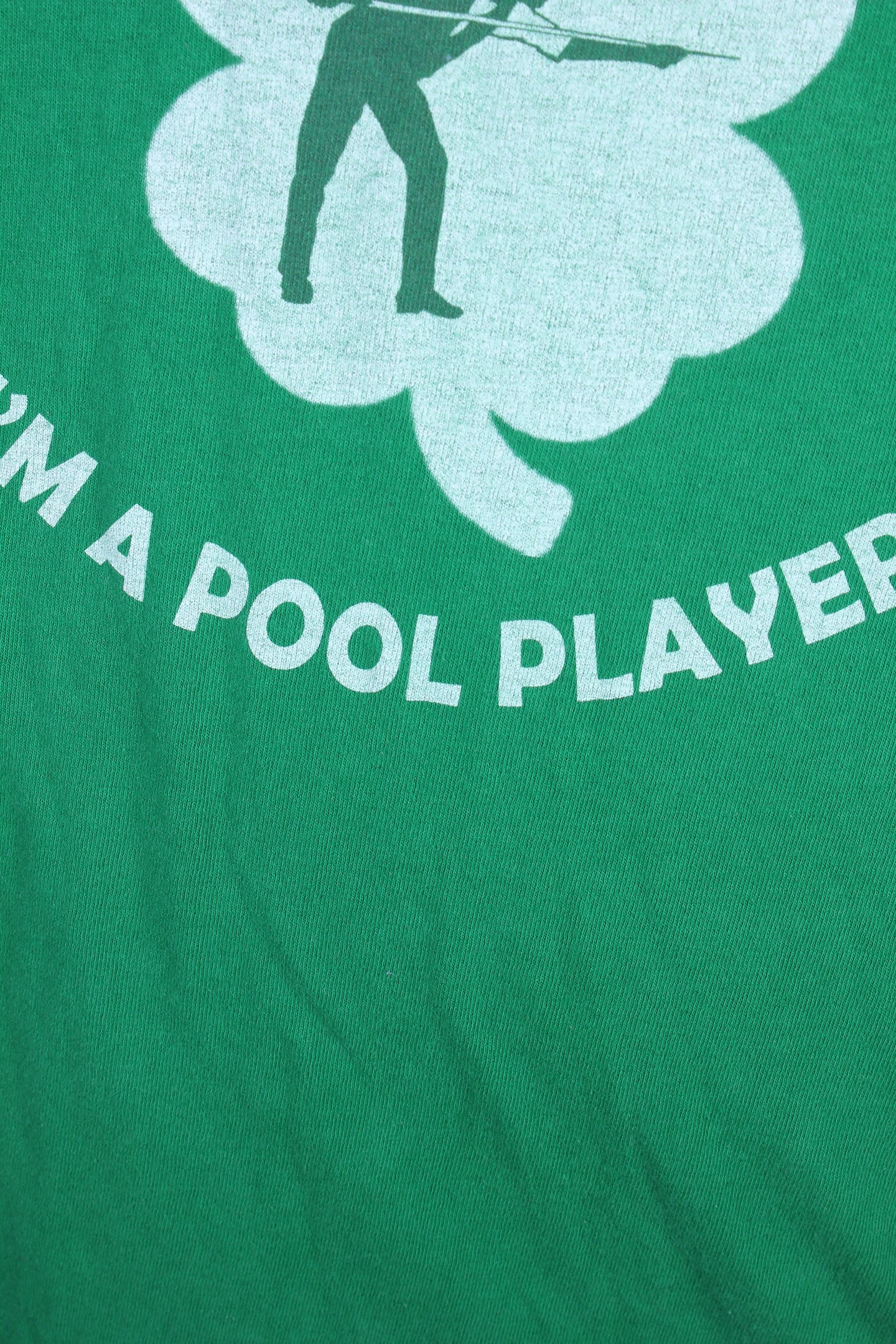 80s Era Men's St. Patrick's Day Pool Player Novelty T-Shirt Size L - Image 3