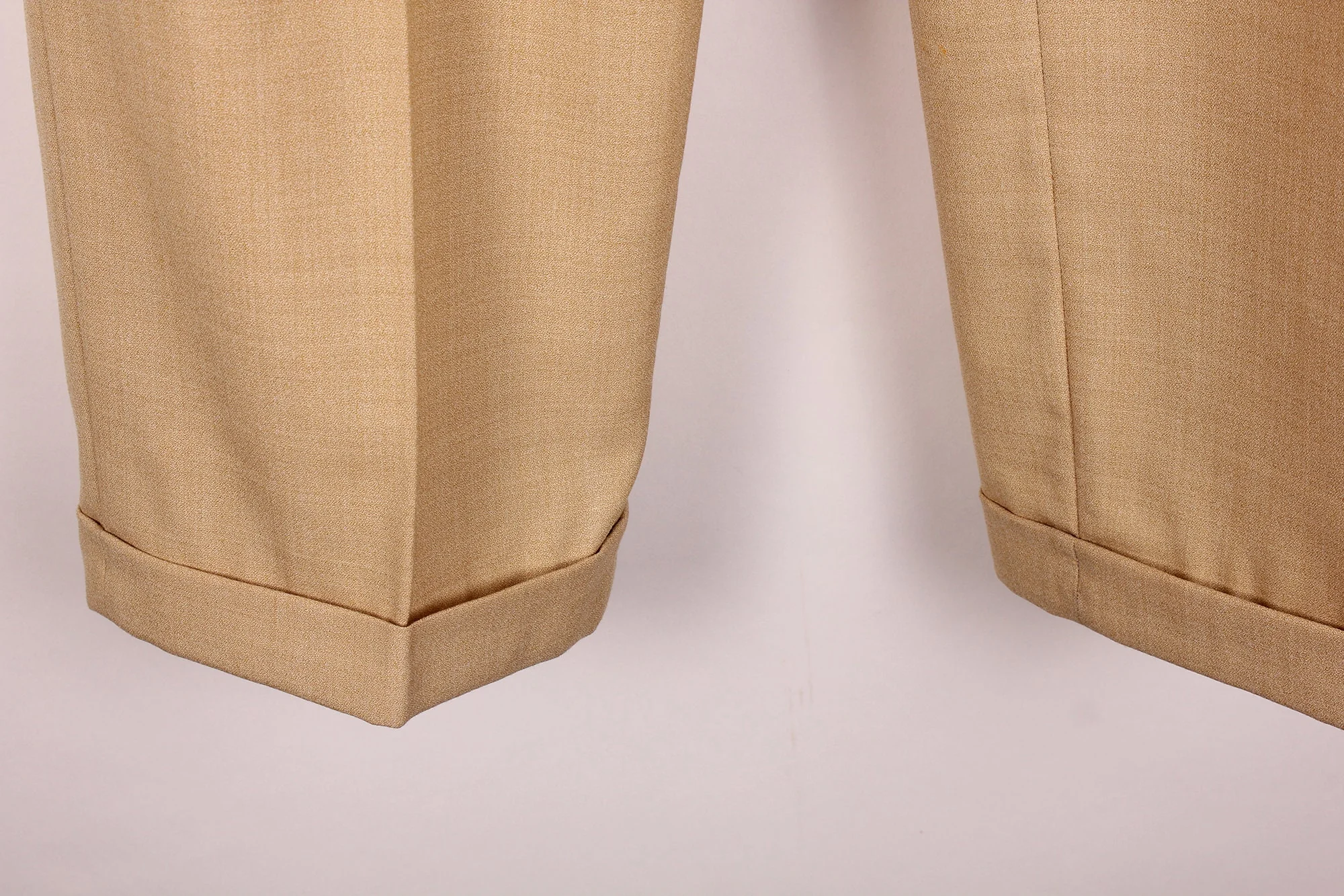 80s Era Mustard Men's Dress Pants Renato Brand Pleat Front Cuffed by Renato - Image 5