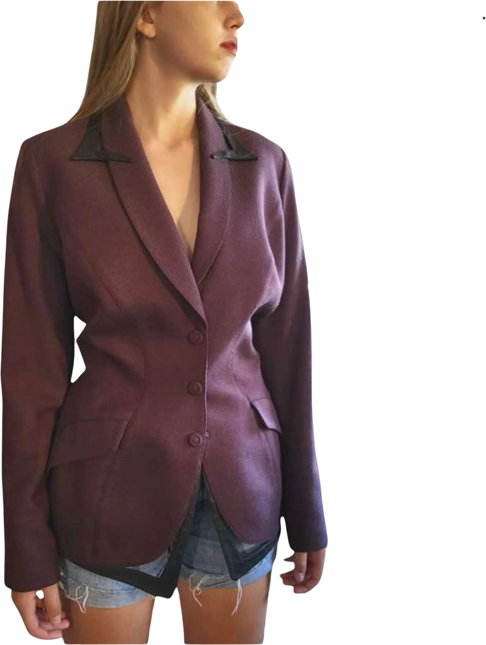80s Exquisite Avant Garde Cage Cut-outs Jacket By Thierry Mugler