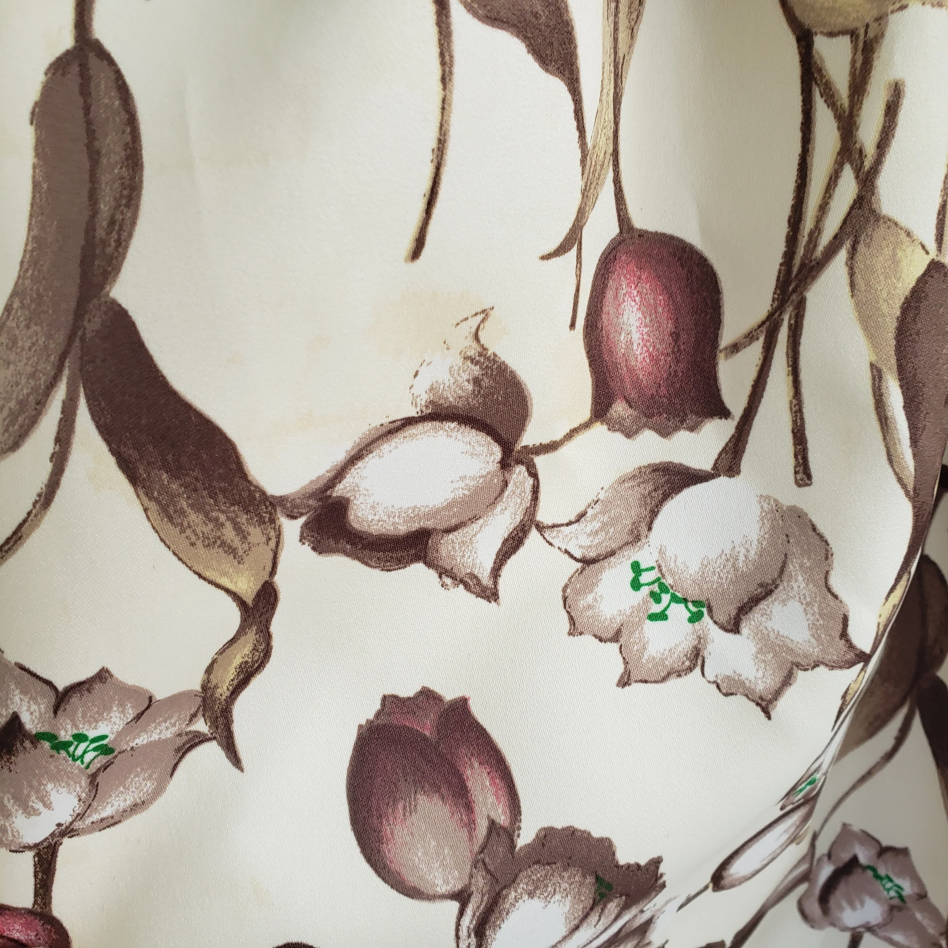 80s Fall Floral Maxi Dress With Puffy Sleeves - Image 8