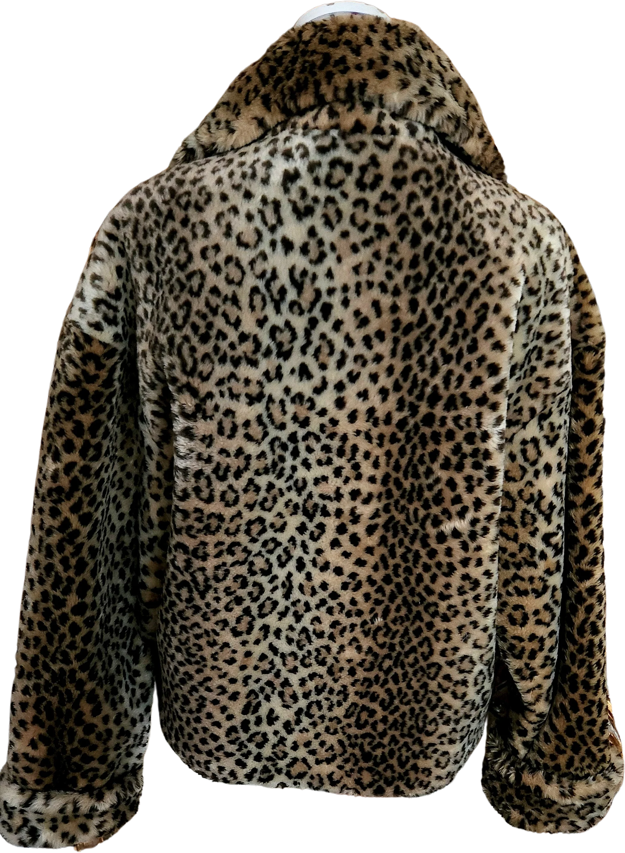 80s Faux Cheetah Fur Plush Jacket By J Percy for Marvin Richards - Image 2