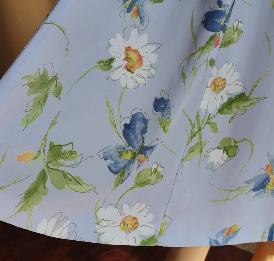 80's Floral Polyester Skirt by Napa Studio - Image 4