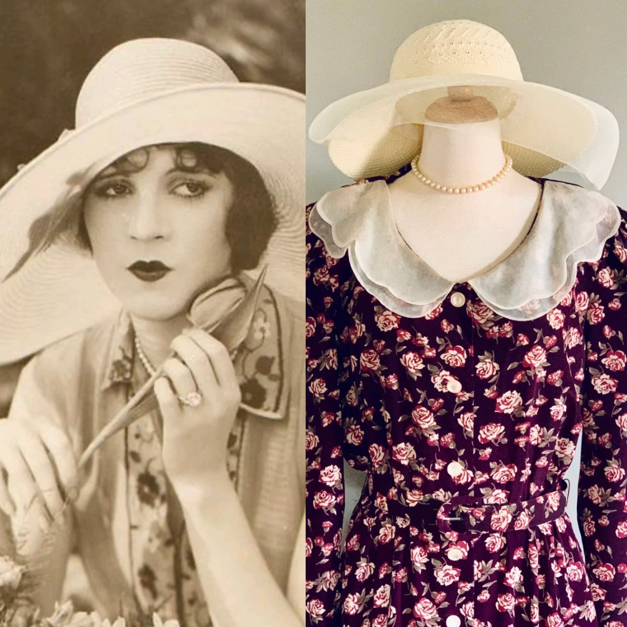 80s Floral Tea Dress By Leslie Faye - Image 3