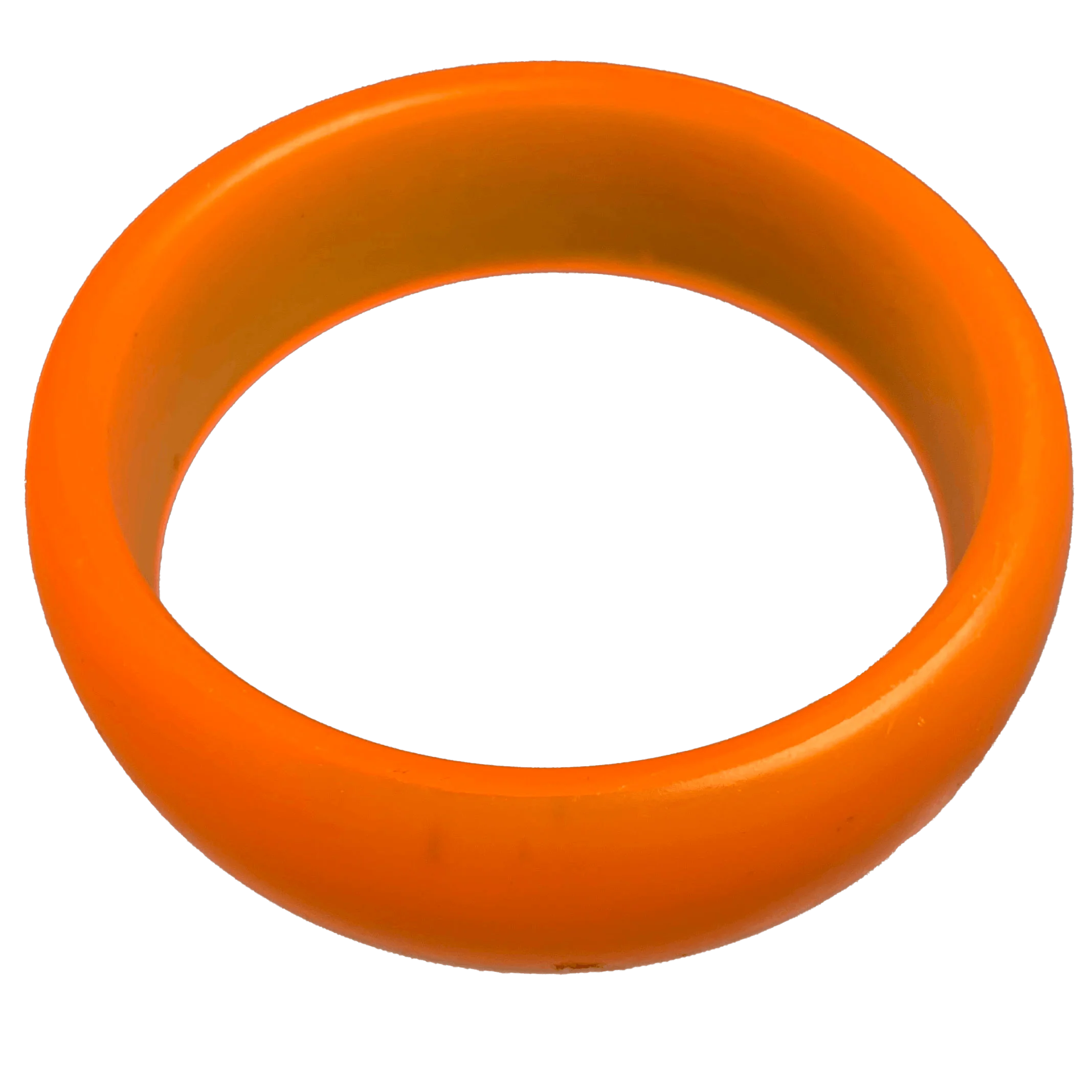 80s Frosted Orange Wide Lucite Plastic Bangle Bracelet