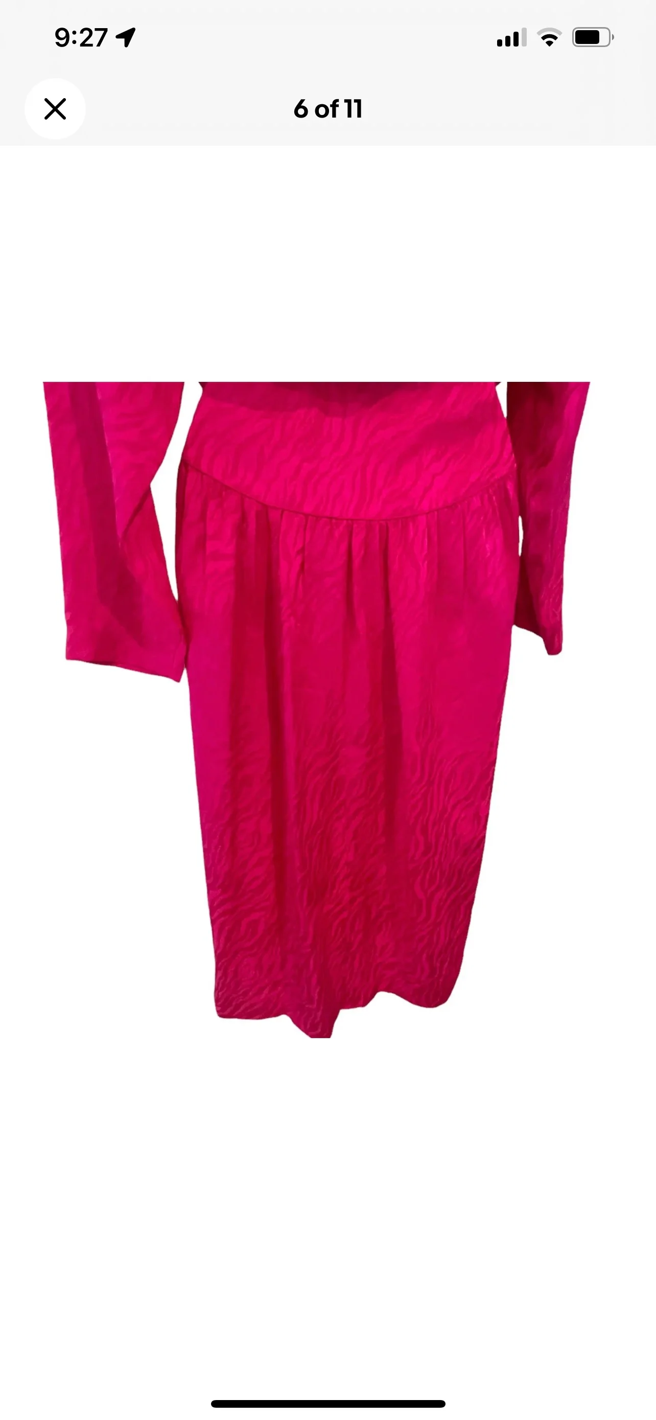 80s Fuschia Wrap Cinch Waist Secretary Bombshell Dress By Sk & Company Dress - Image 5