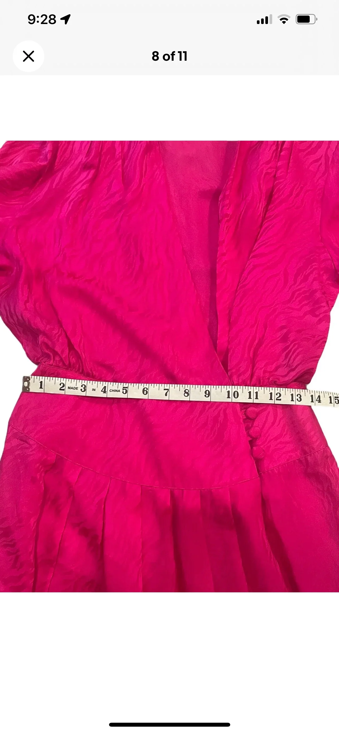 80s Fuschia Wrap Cinch Waist Secretary Bombshell Dress By Sk & Company Dress - Image 7