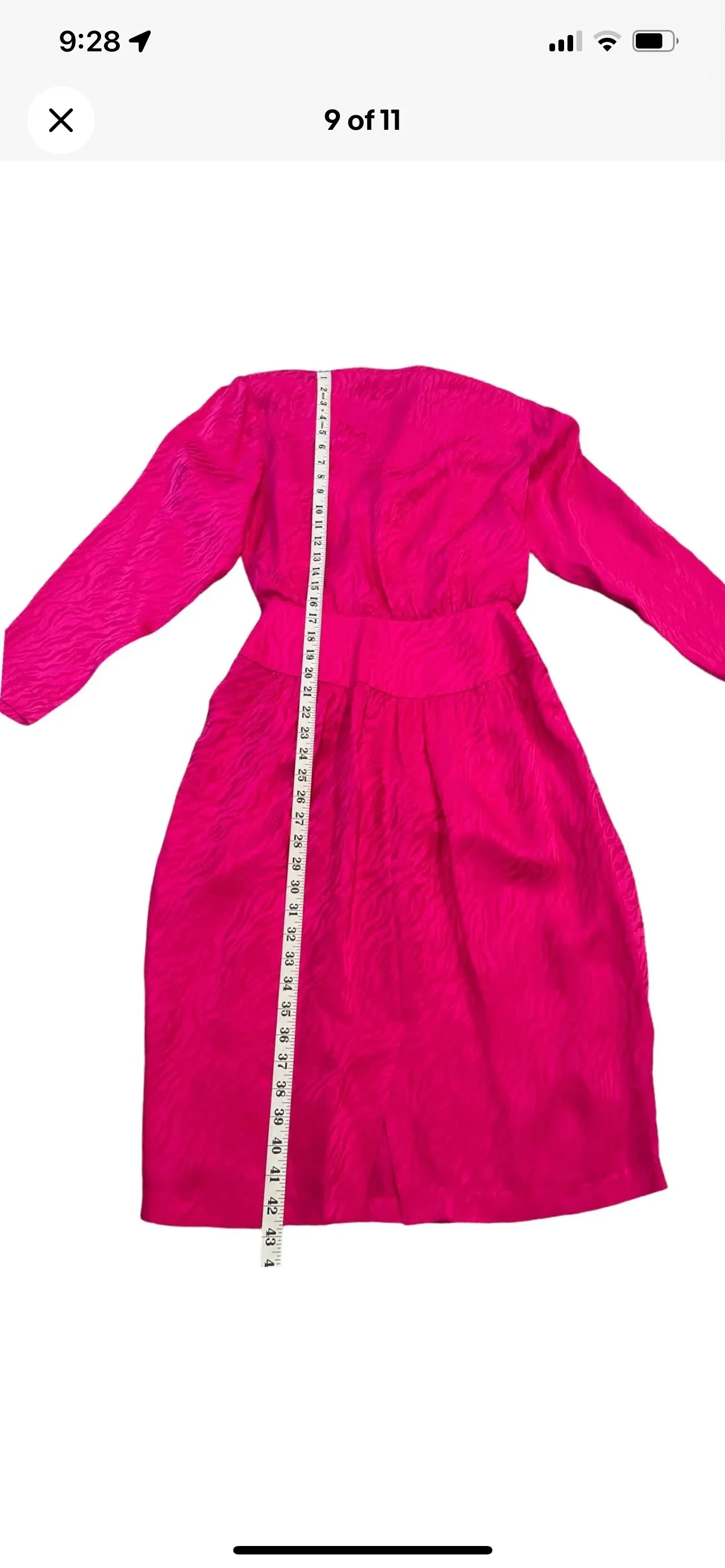 80s Fuschia Wrap Cinch Waist Secretary Bombshell Dress By Sk & Company Dress - Image 8
