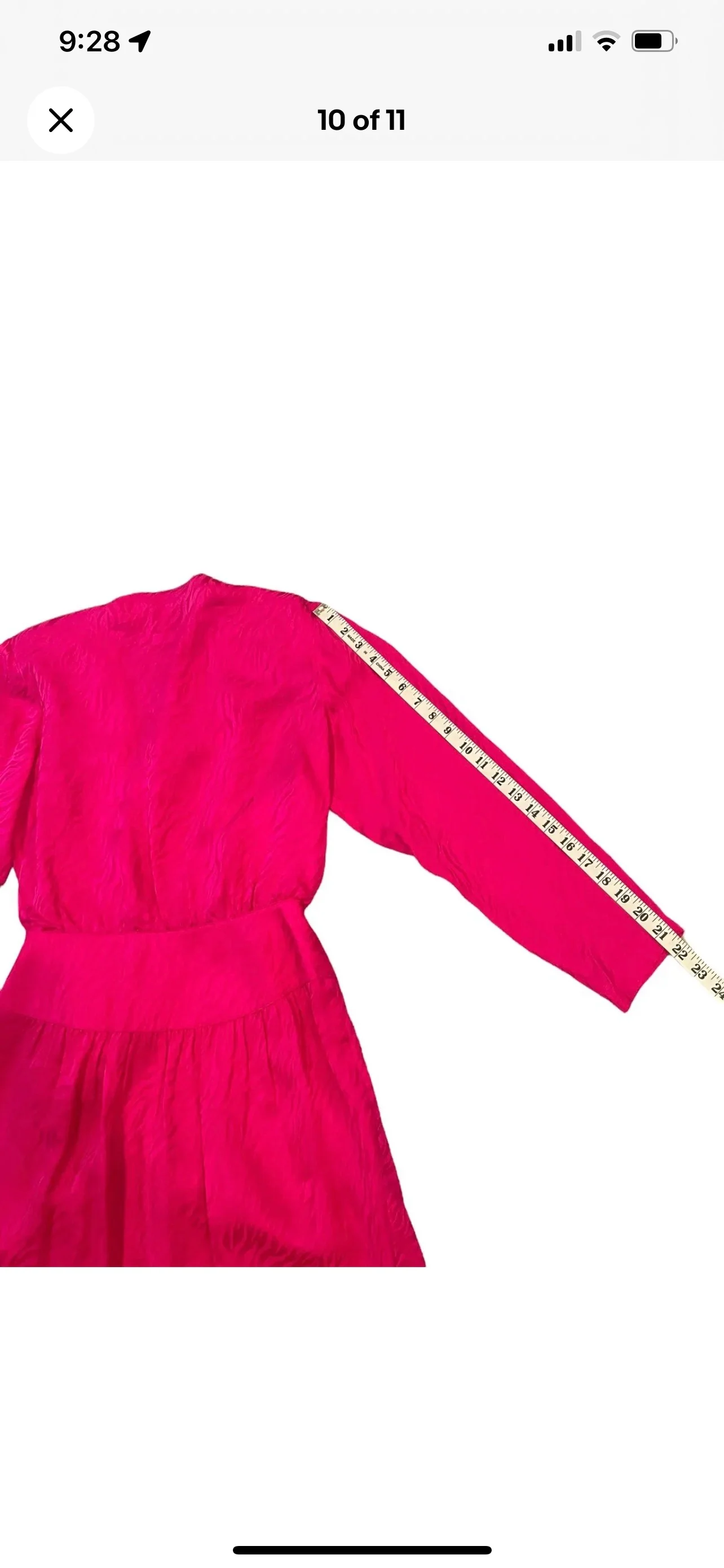 80s Fuschia Wrap Cinch Waist Secretary Bombshell Dress By Sk & Company Dress - Image 9