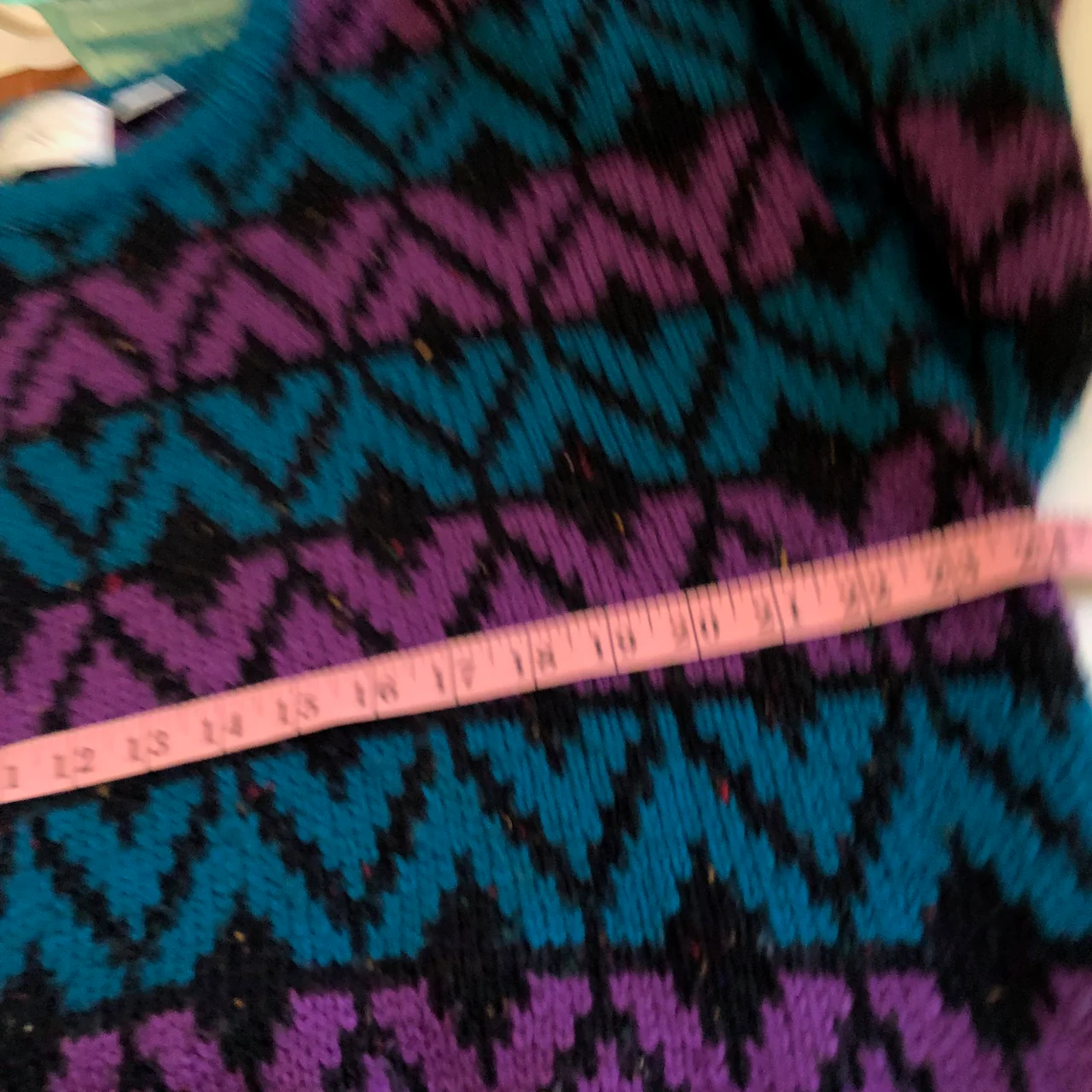 80s Geometric Crew Neck Ski Sweater Unisex By Sahara Club - Image 8
