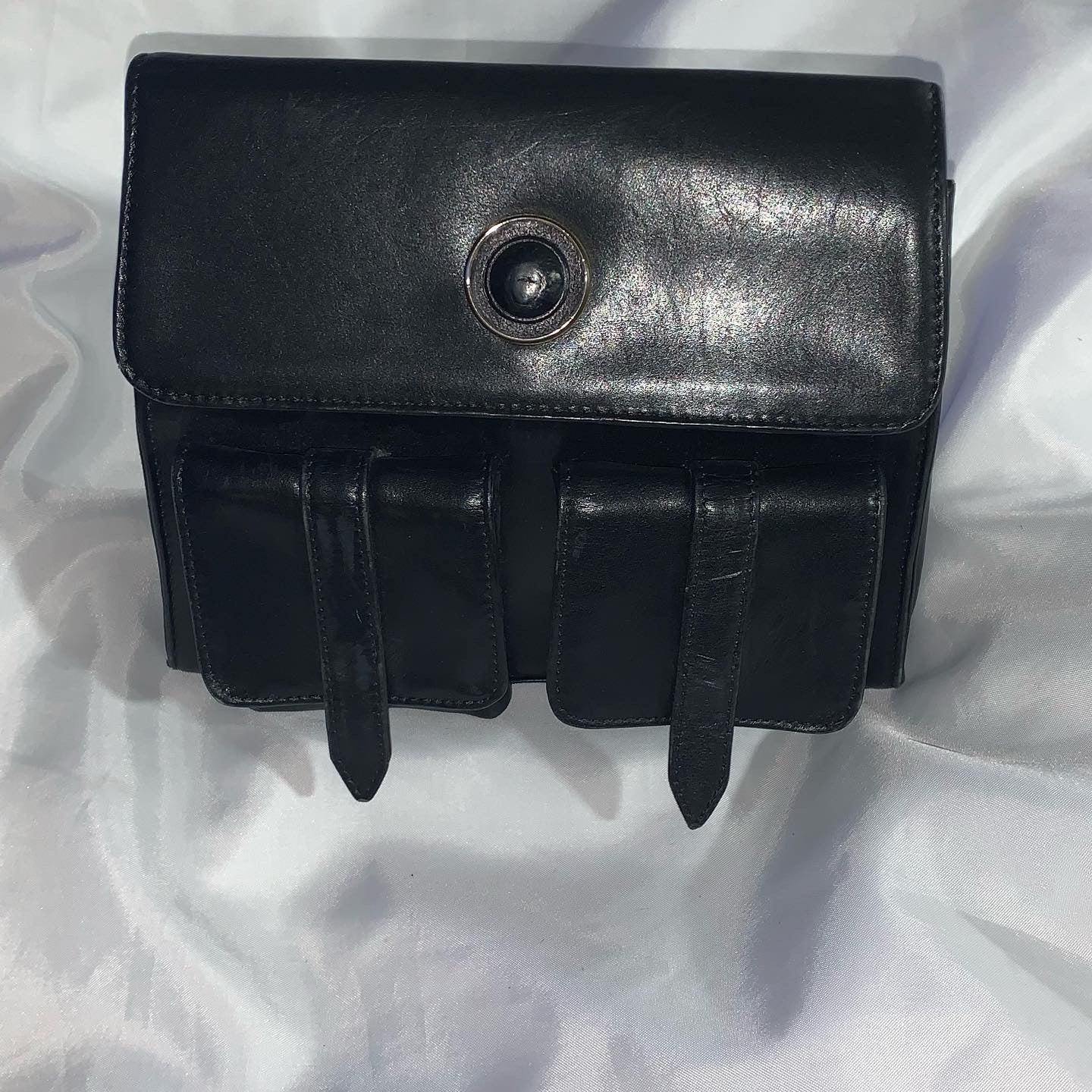80s Gianni Versace Couture Black Calfskin Shoulderbag By Gianni Versace - Image 3