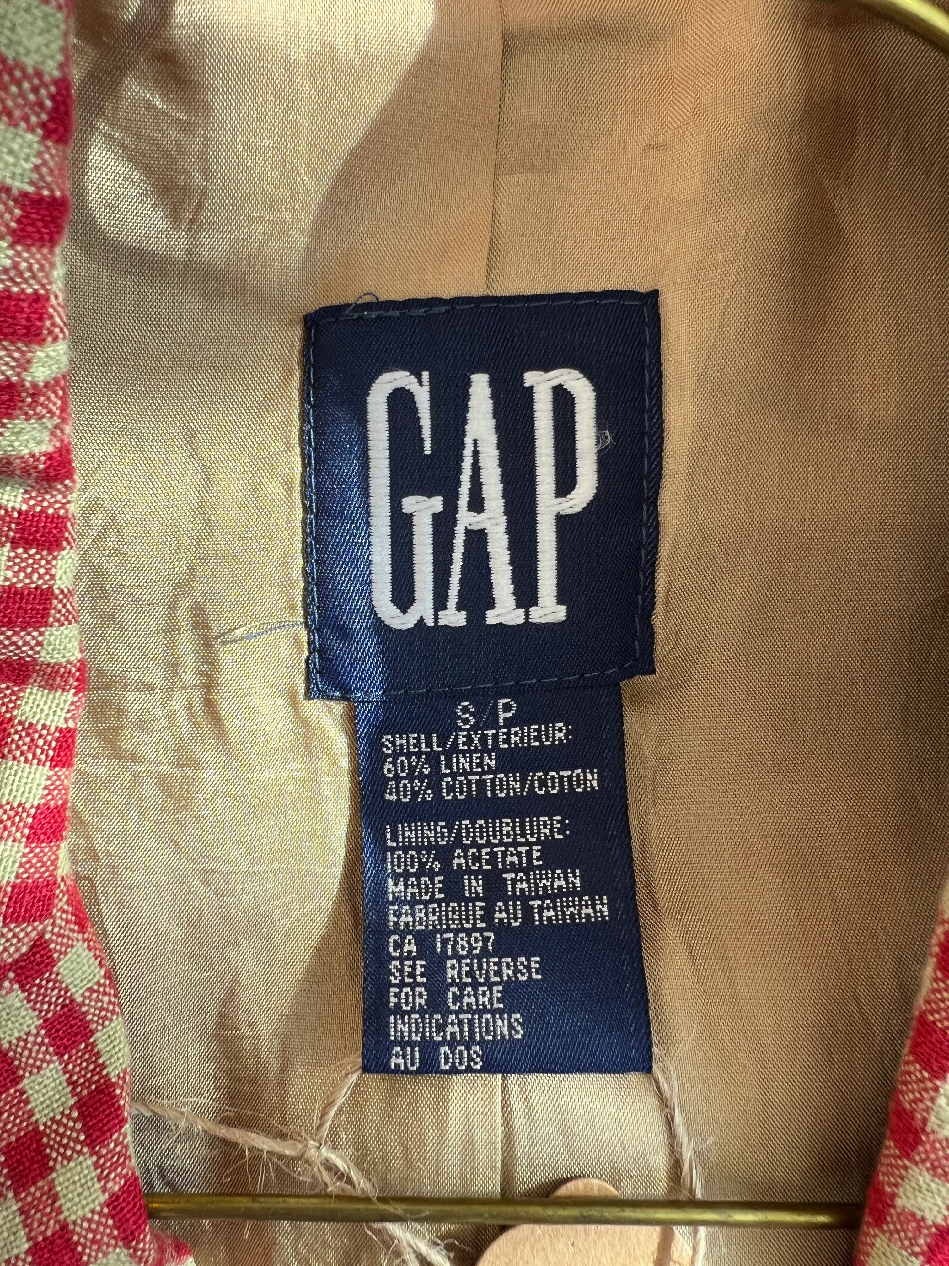 80s Gingham Blazer By Gap - Image 8
