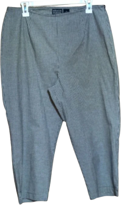 80s Gingham Print Cotton Spandex Crop Pants By Rebecca Malone